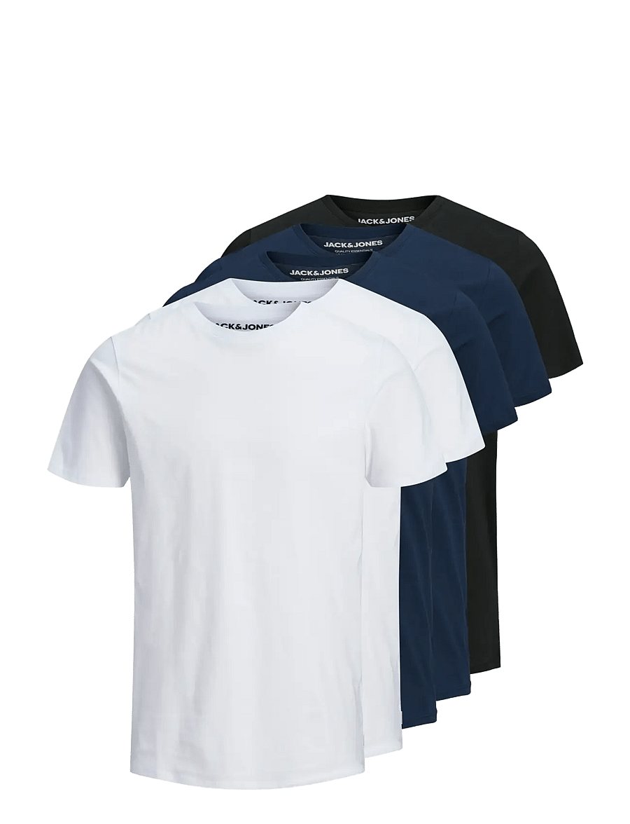 Jack & Jones - JJEORGANIC BASIC TEE SS O-NE 5PK MP NOOS - t-shirts im multipack - black - 1