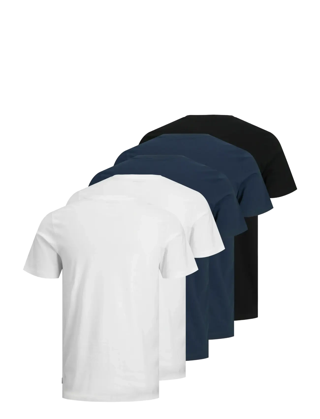Jack & Jones - JJEORGANIC BASIC TEE SS O-NE 5PK MP NOOS - kortærmede t-shirts - black - 2