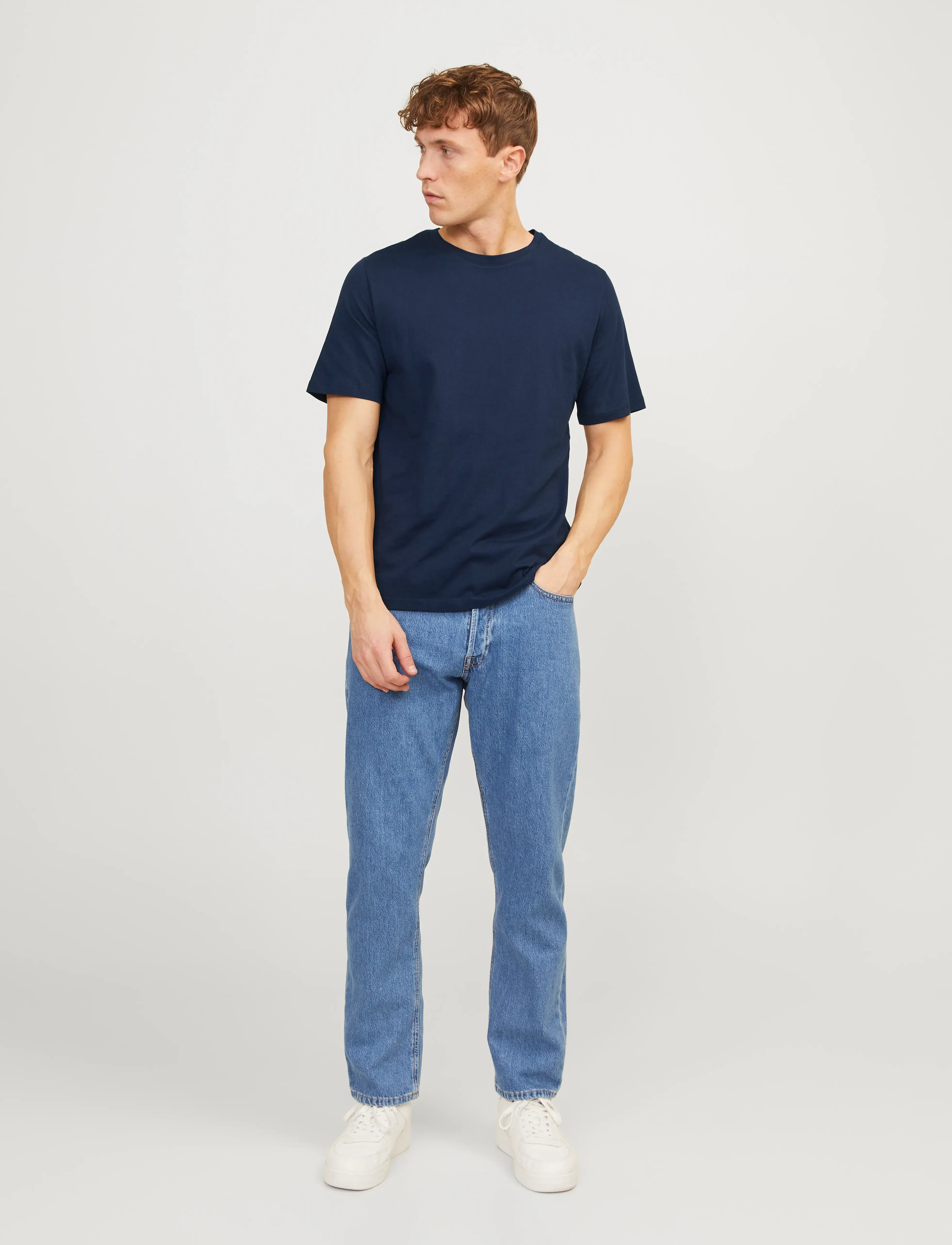 Jack & Jones Jjeorganic Basic Tee Ss O-Ne 5Pk Mp Noos, Mænd, Basis T-shirts Multipakke, Sort, Str: XS