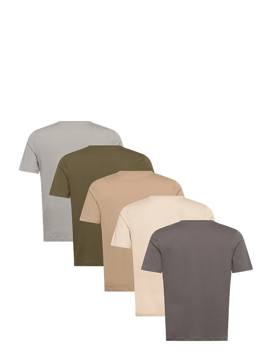 Jack & Jones - JJEORGANIC BASIC TEE SS O-NE 5PK MP NOOS - multipack t-shirts - moonbeam - 3