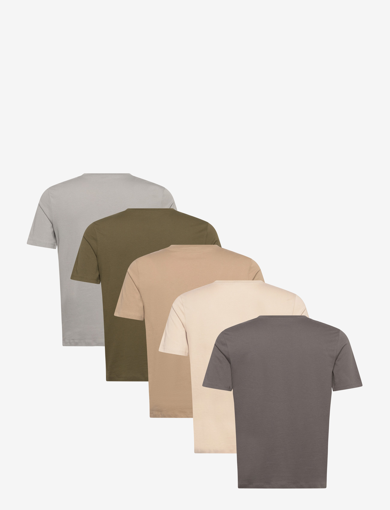 Jack & Jones - JJEORGANIC BASIC TEE SS O-NE 5PK MP NOOS - multipack t-shirts - moonbeam - 3