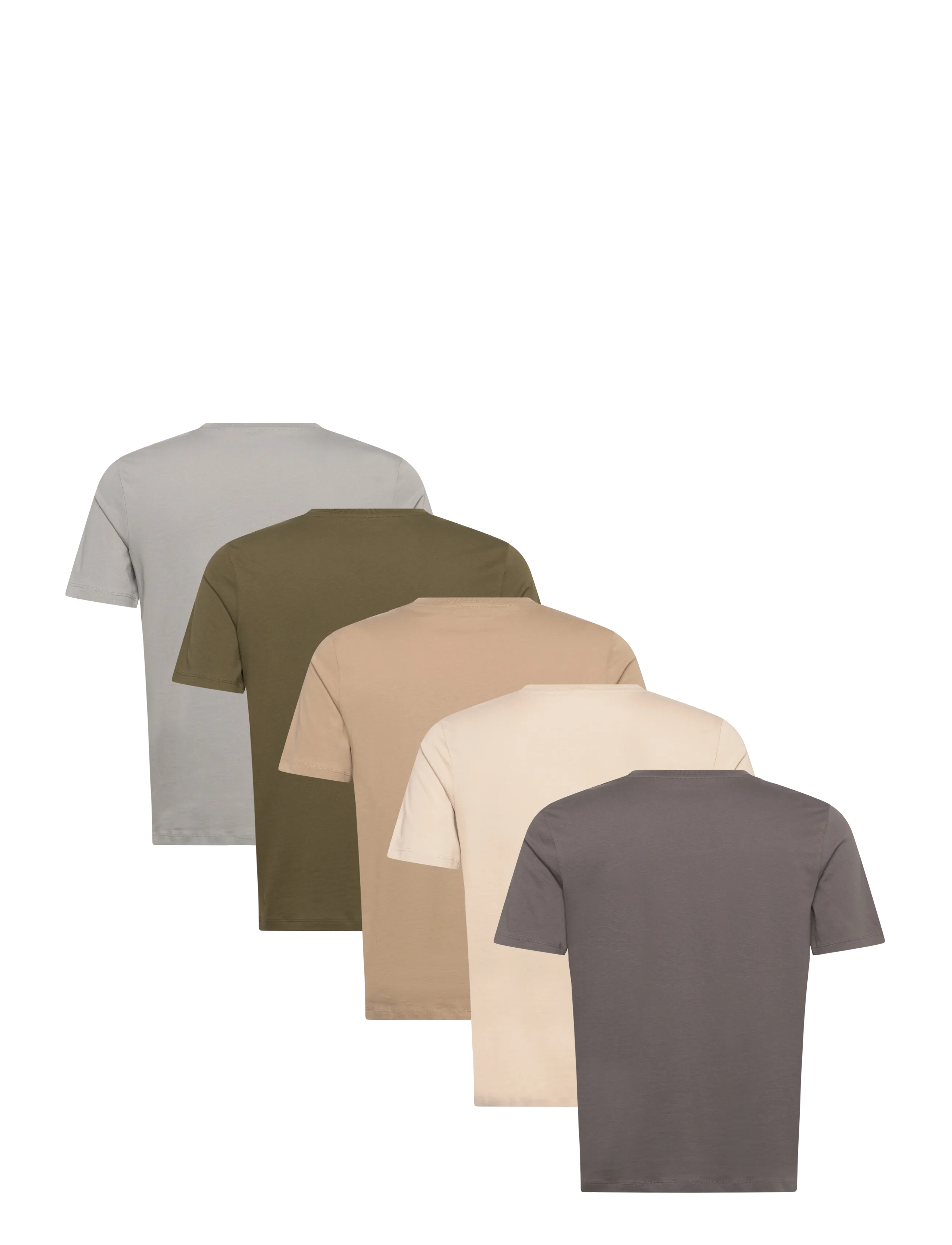 Jack & Jones - JJEORGANIC BASIC TEE SS O-NE 5PK MP NOOS - multipack t-shirts - moonbeam - 3