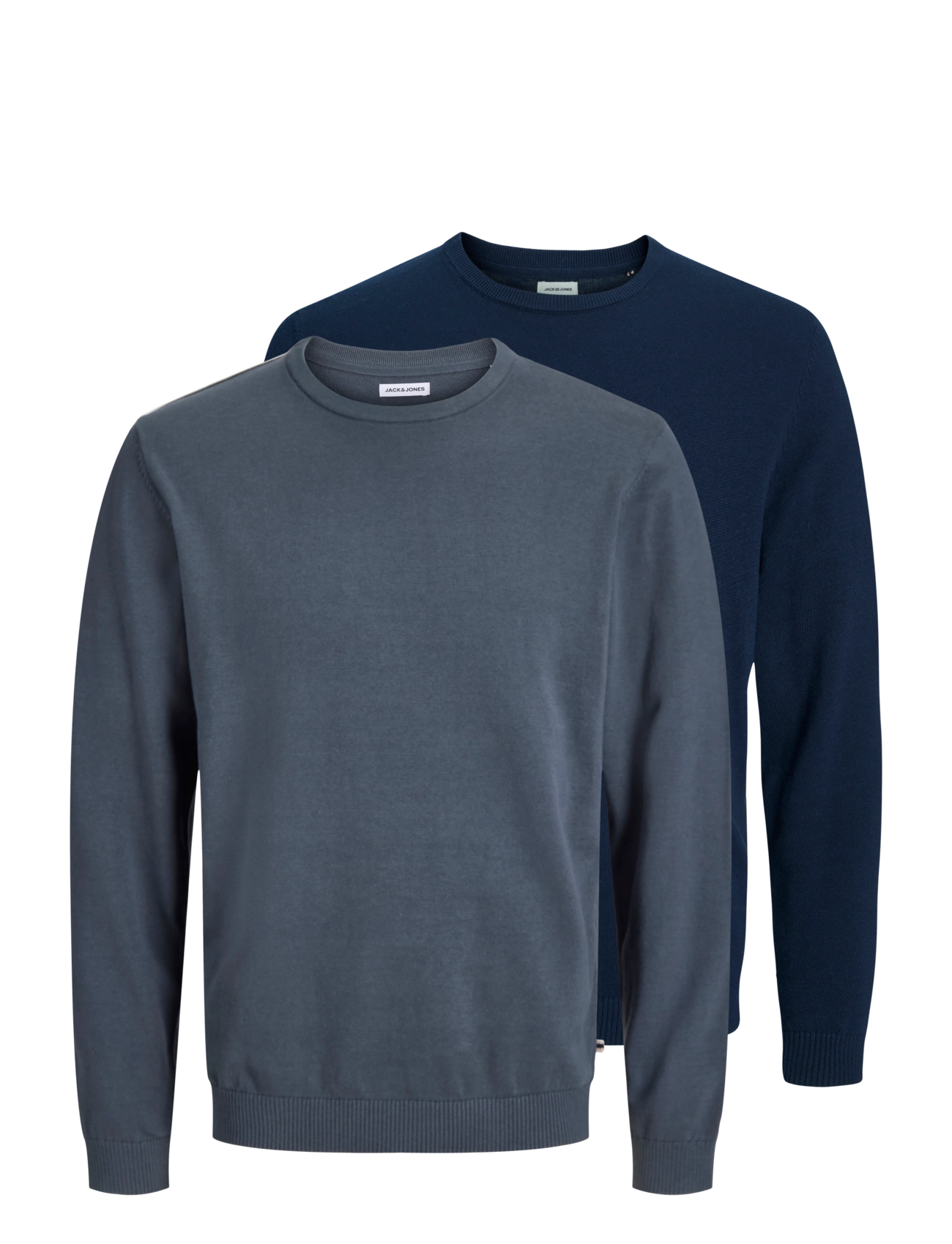 Jack & Jones JJEBASIC KNIT CREW NECK 2PK MP - Stickat - NAVY BLAZER / navy