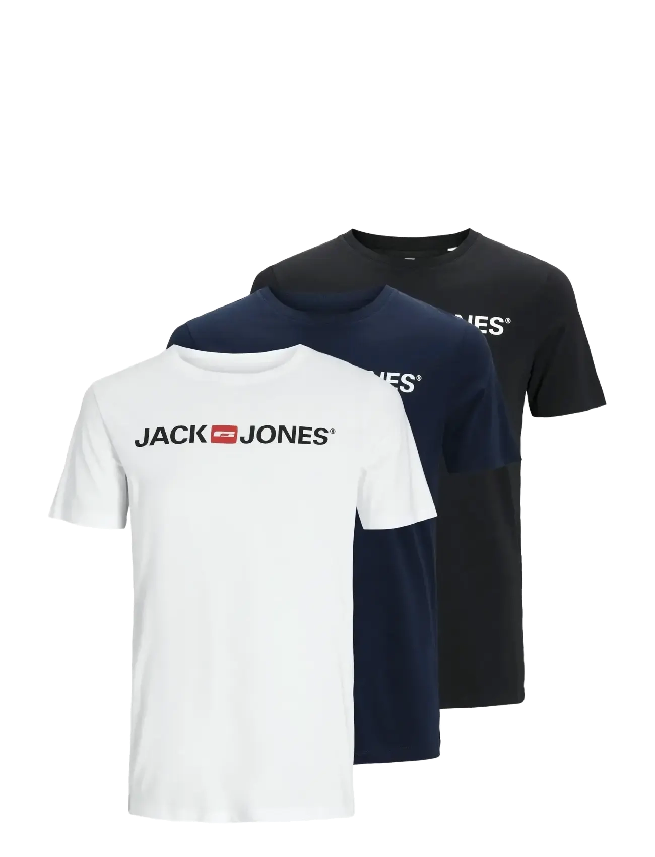 Jack & Jones JJECORP LOGO TEE SS CREW NECK 3PKMP NOOS - T-shirts - WHITE / white