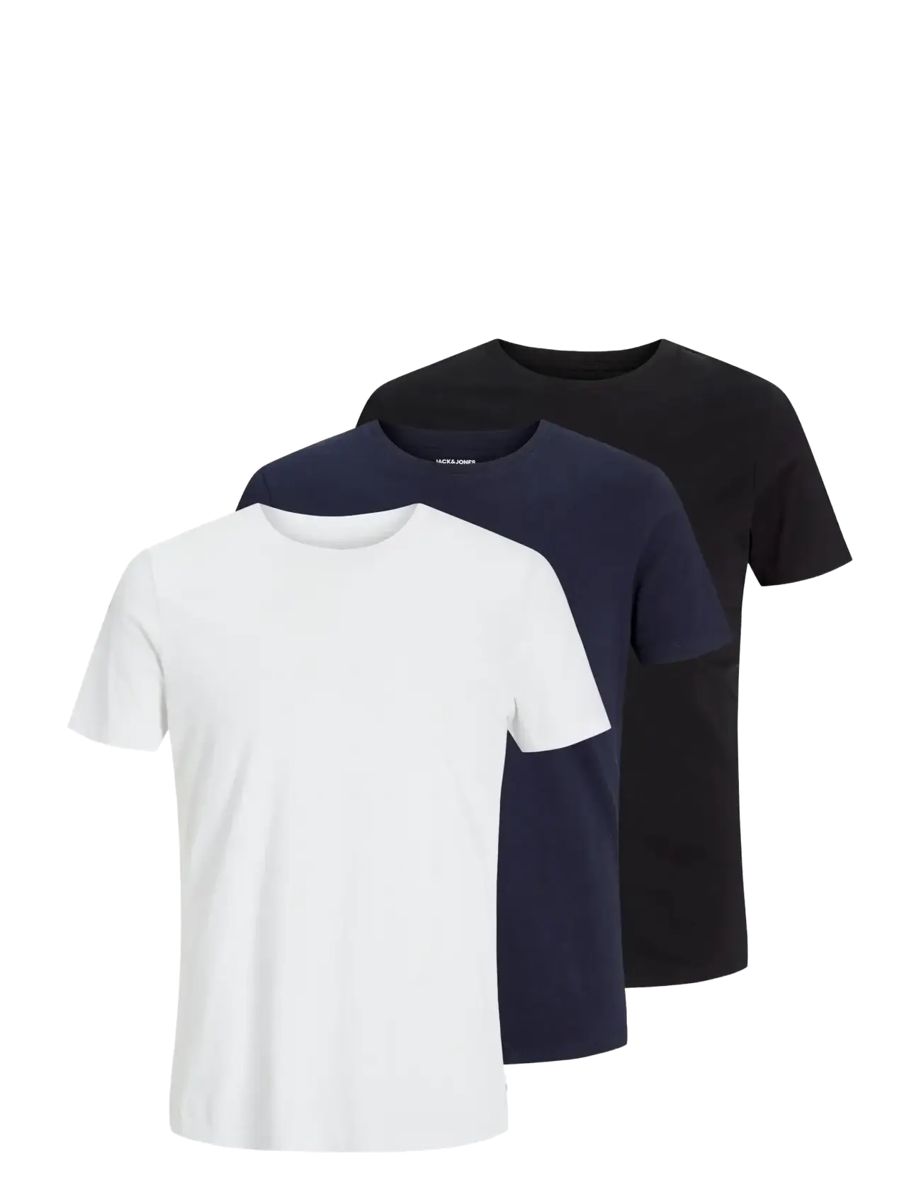 Jack & Jones JJEORGANIC BASIC TEE SS O-NE 3PK MP NOOS - Vaatetus - BLACK / black