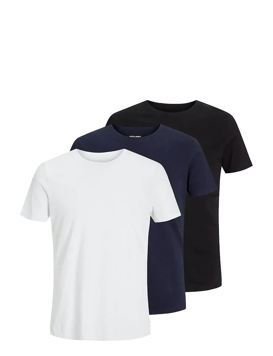 Jack & Jones - JJEORGANIC BASIC TEE SS O-NE 3PK MP NOOS - t-shirts im multipack - black - 1