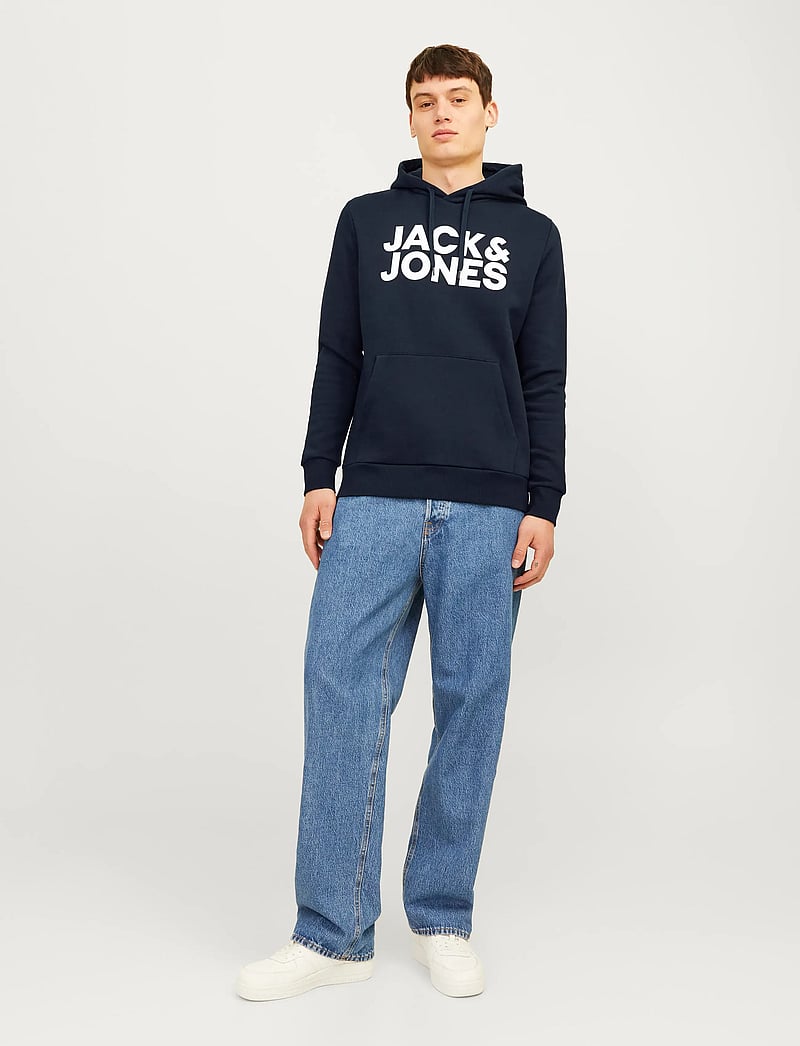 Jack & Jones - JJECORP LOGO SWEAT HOOD 2PK MP NOOS - kapuzenpullover - black - 0
