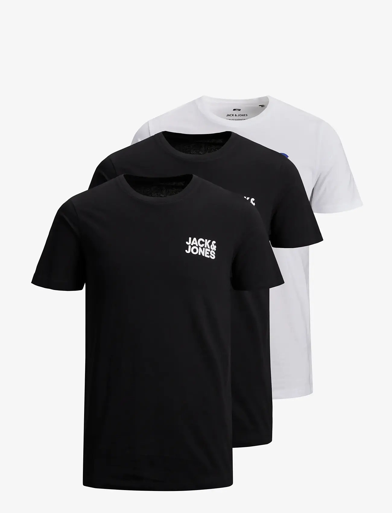 Jack & Jones - JJECORP LOGO TEE SS O-NECK 3PK MP NOOS - lühikeste varrukatega t-särgid - black - 1