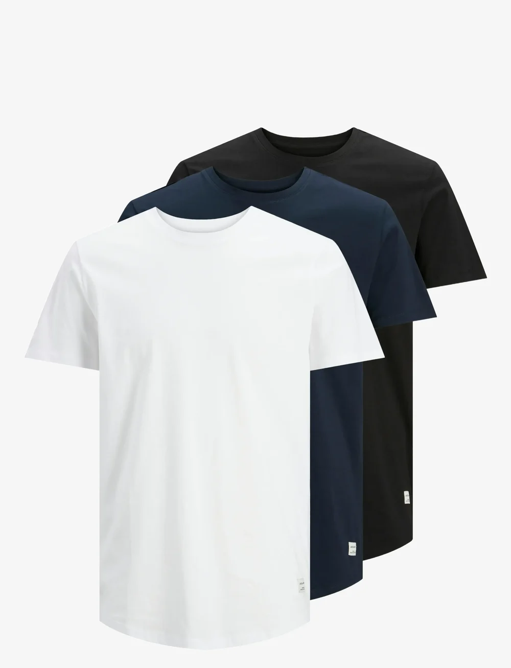 Jack & Jones - JJENOA TEE SS CREW NECK 3PK MP NOOS - kortärmade t-shirts - white - 1