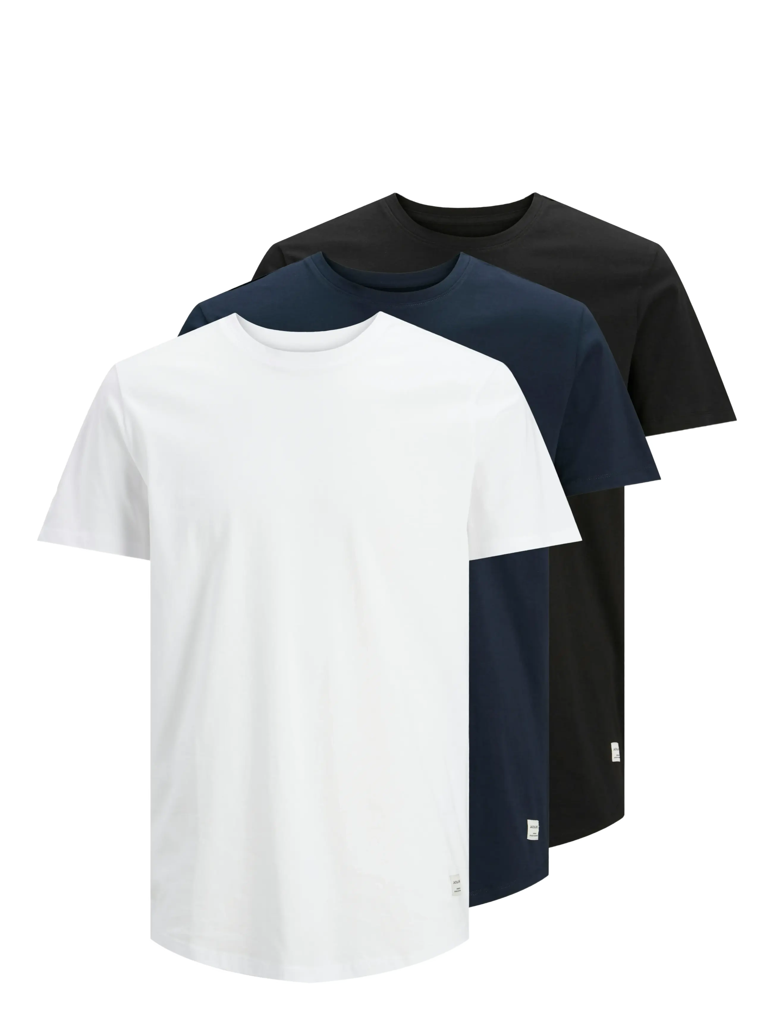 Jack & Jones JJENOA TEE SS CREW NECK 3PK MP NOOS - T-shirts - WHITE / black