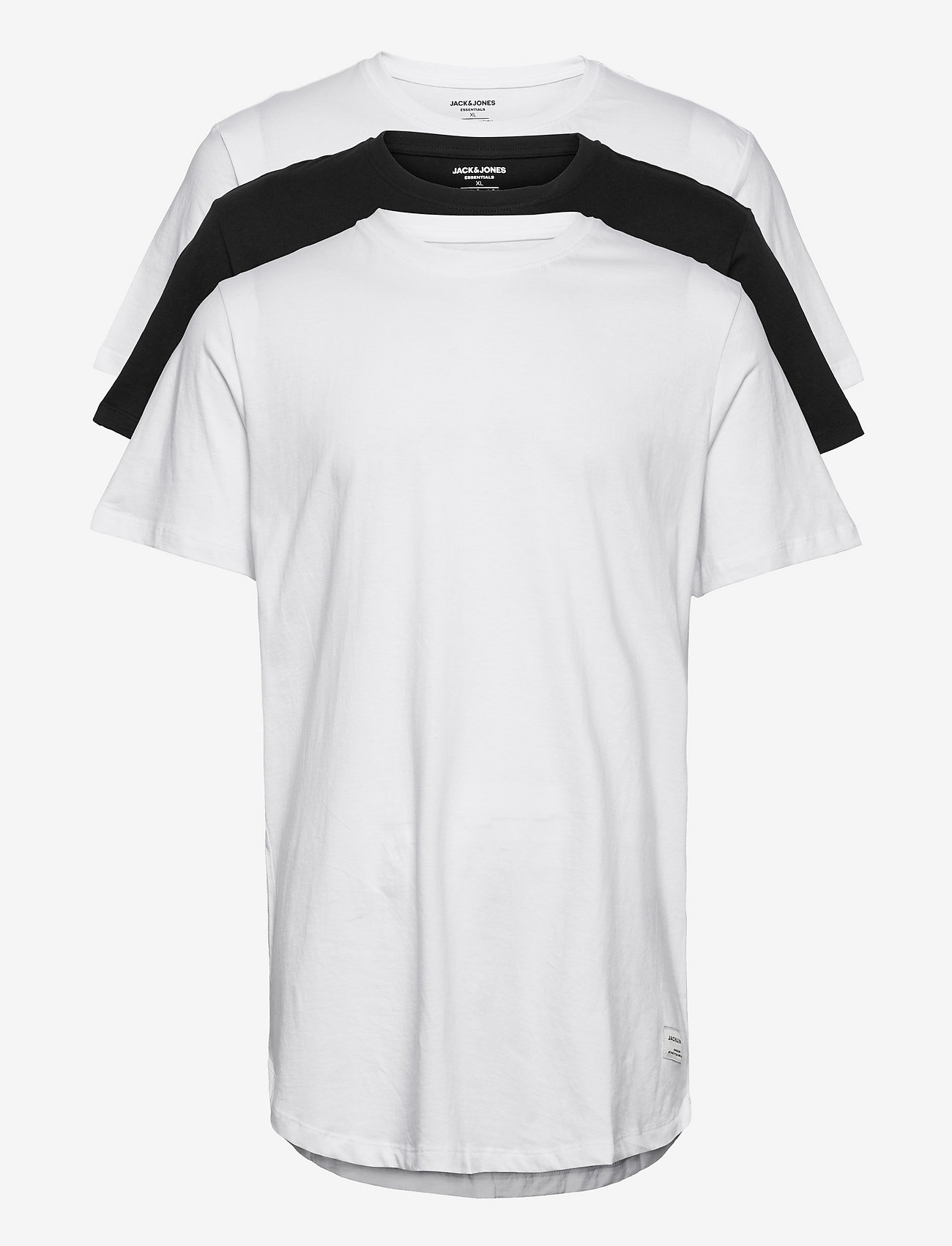 Jack & Jones - JJENOA TEE SS CREW NECK 3PK MP NOOS - basic t-shirts - white - 0