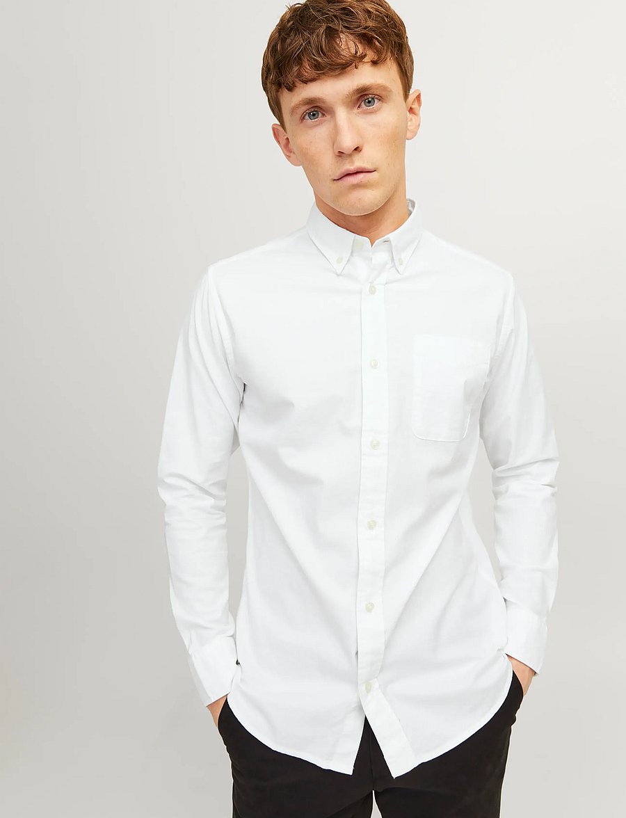 Jack & Jones - JPRBLUBROOK OXFORD SHIRT L/S NOOS - oxford skjorter - white - 5