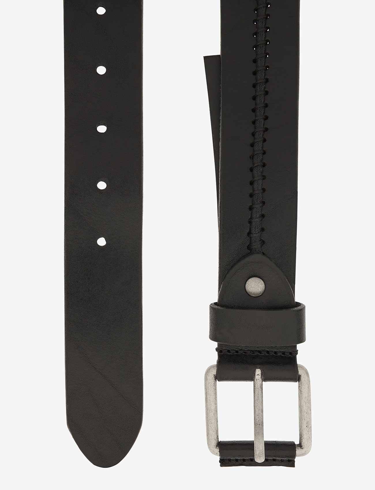 Jack & Jones - JACROYALE HANDSTITCH  LEATHER BELT - black - 1