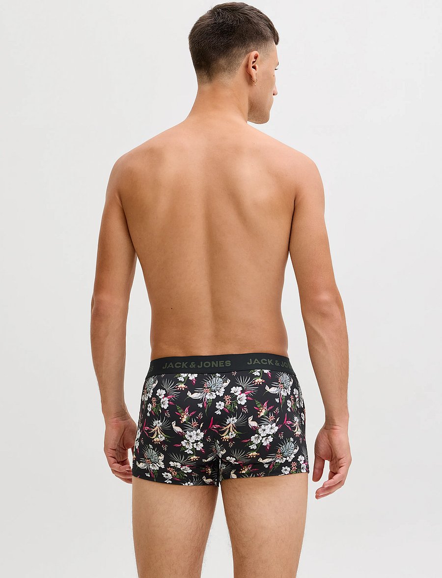 Jack & Jones - JACFLOWER MICROFIBER 3 PACK NOOS - boxerkalsonger - black - 3