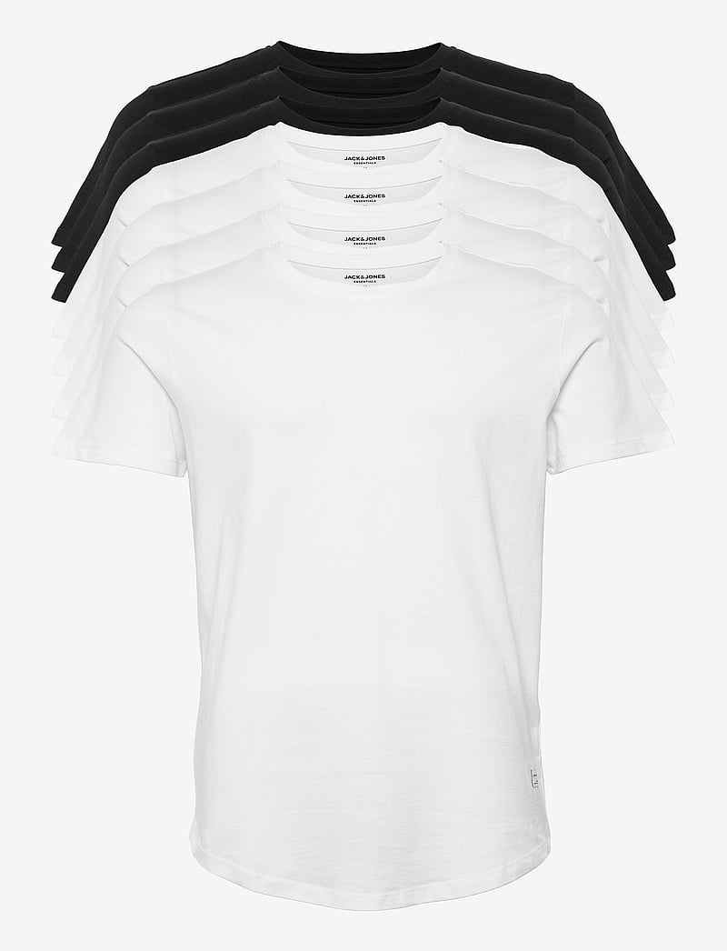 Jack & Jones - JJENOA TEE SS CREW NECK 7PK MP NOOS - multipack t-shirts - white/black - 1