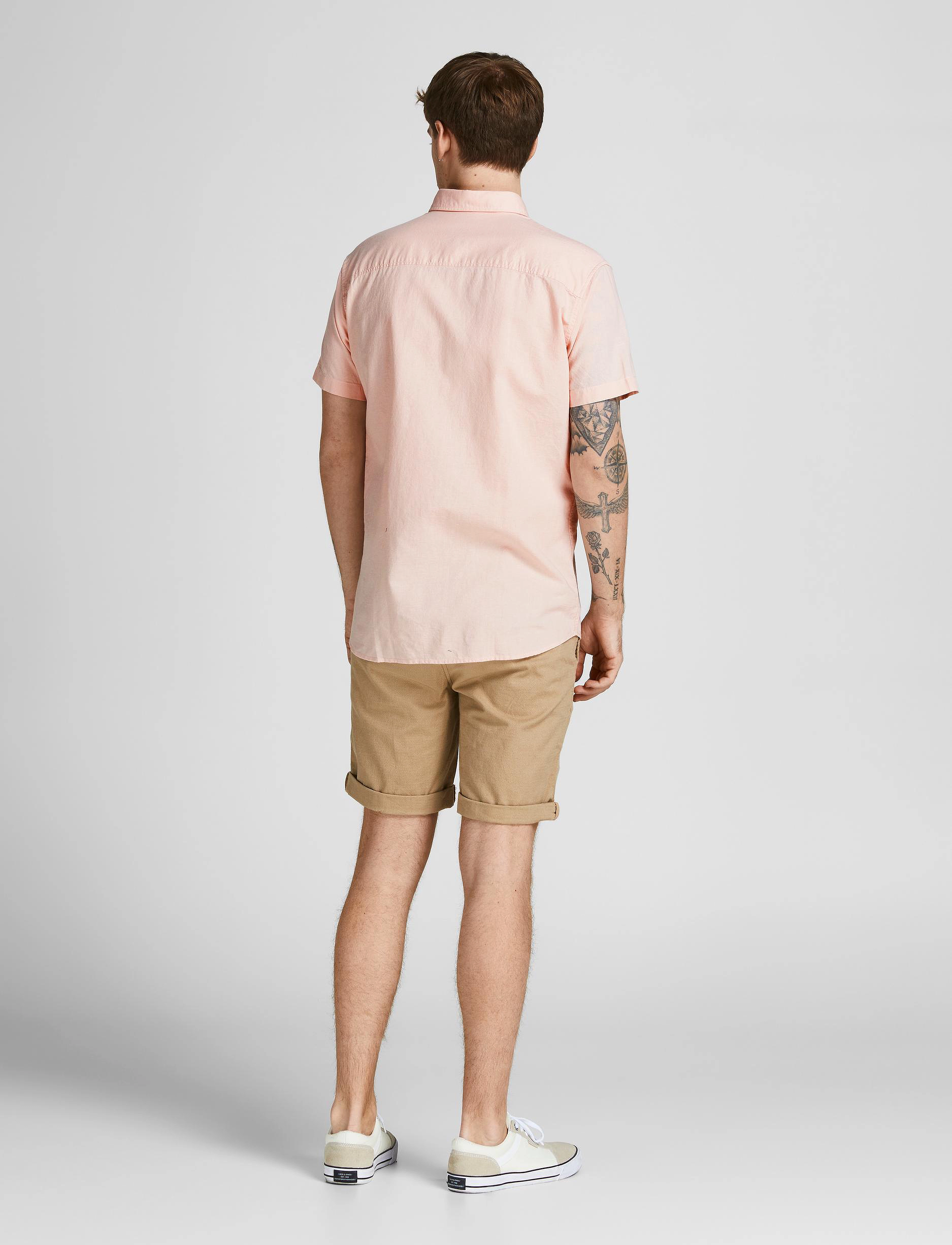 Jack & Jones - JJESUMMER SHIRT S/S S22 SN - peach whip - 3