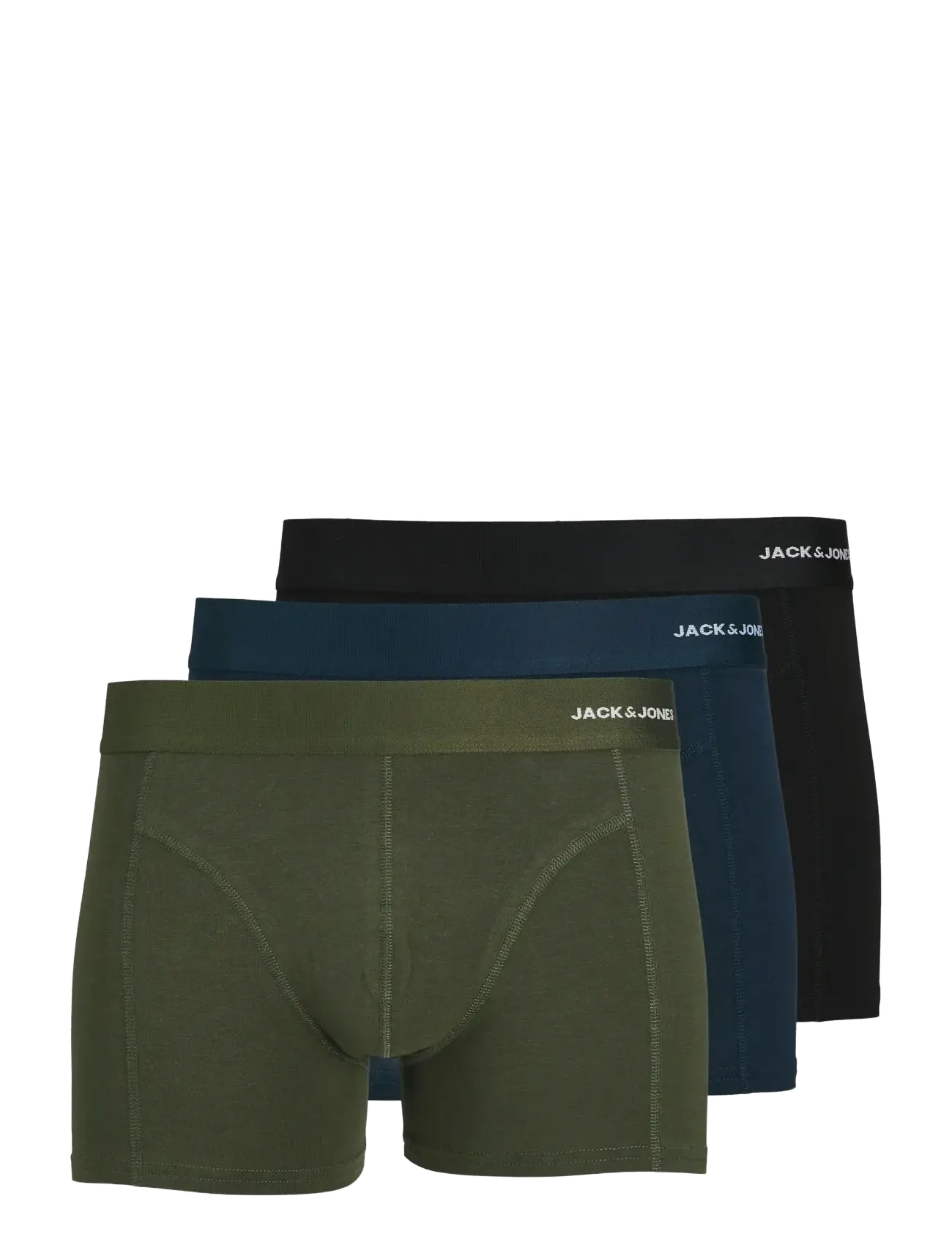 JACBASIC BAMBOO TRUNKS 3 PACK NOOS - FOREST NIGHT