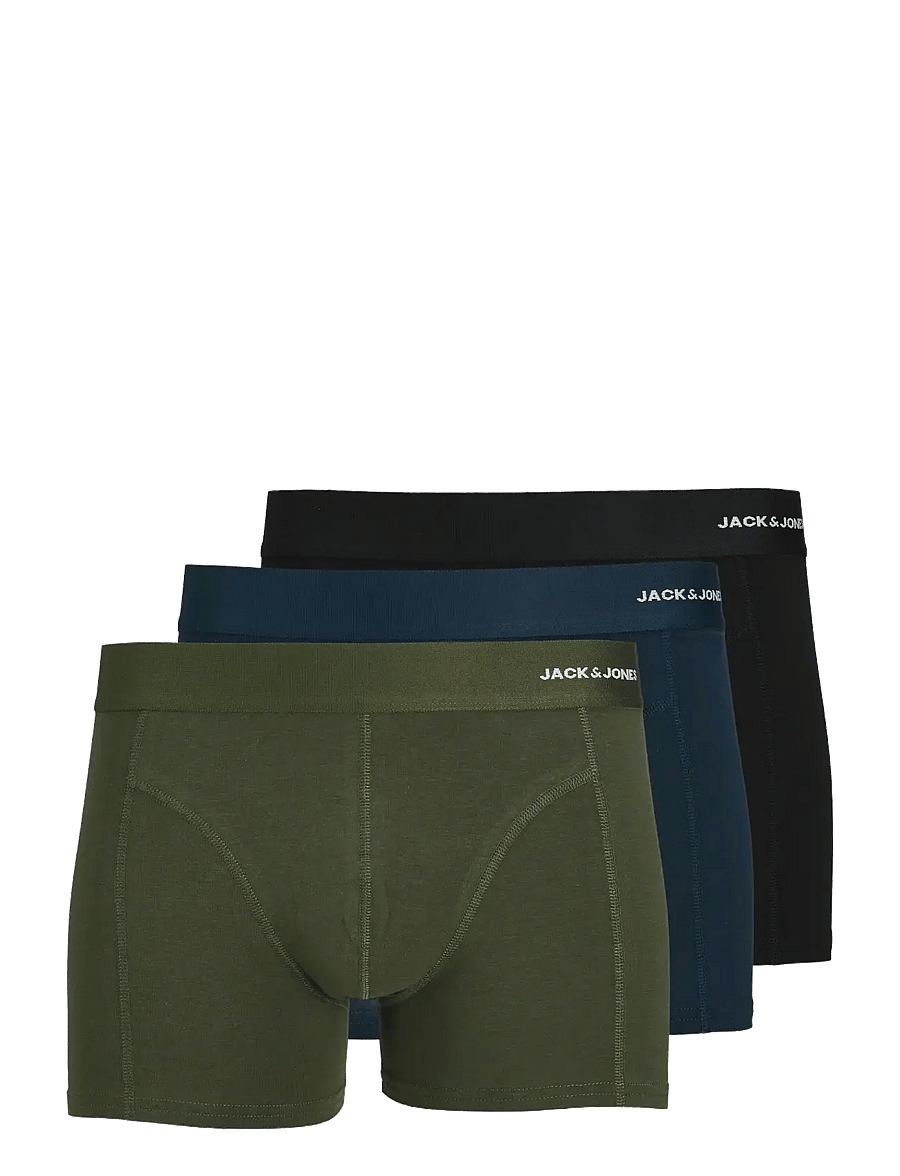 Jack & Jones - JACBASIC BAMBOO TRUNKS 3 PACK NOOS - multipakk aluspüksid - forest night - 1