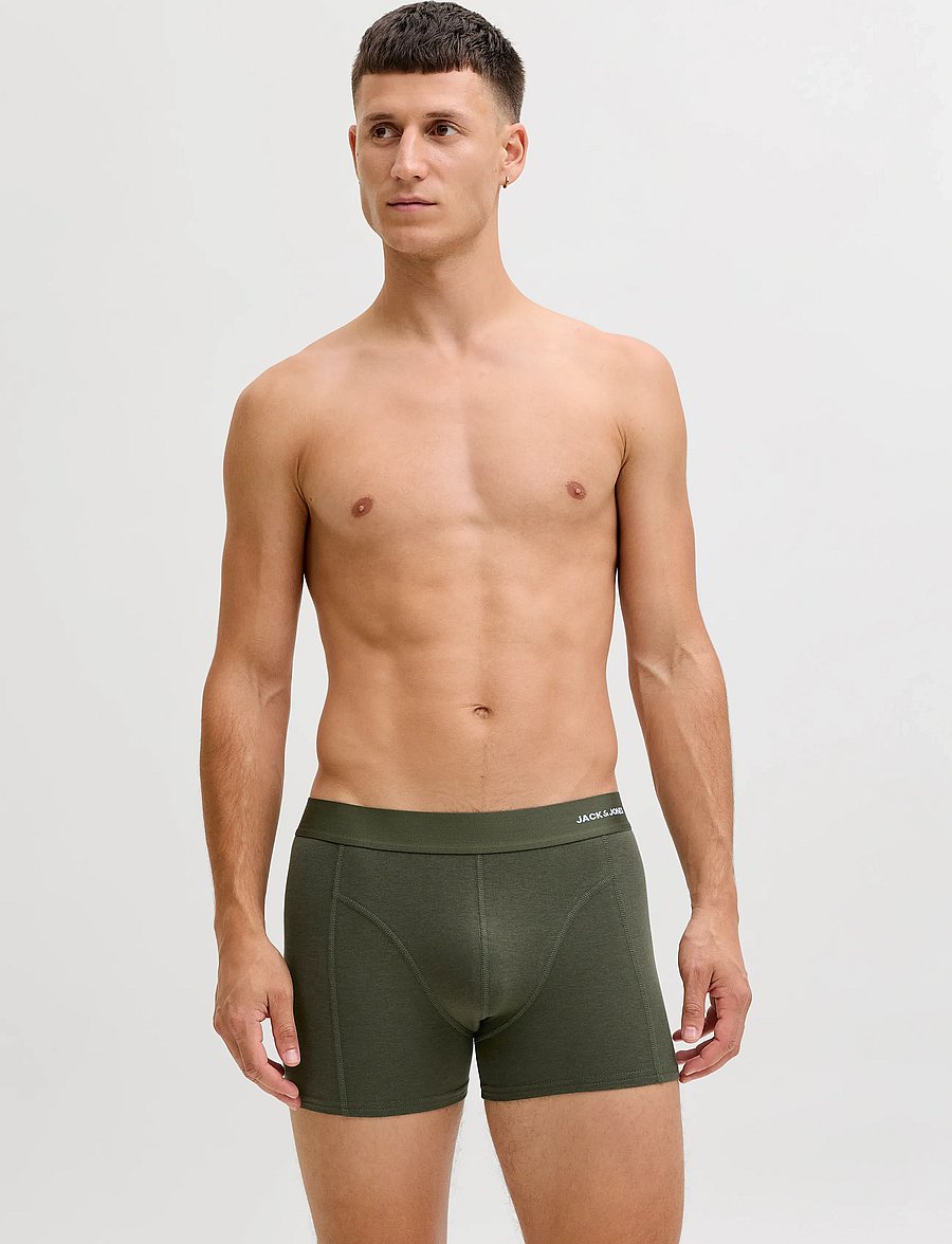 Jack & Jones - JACBASIC BAMBOO TRUNKS 3 PACK NOOS - multipakk aluspüksid - forest night - 0