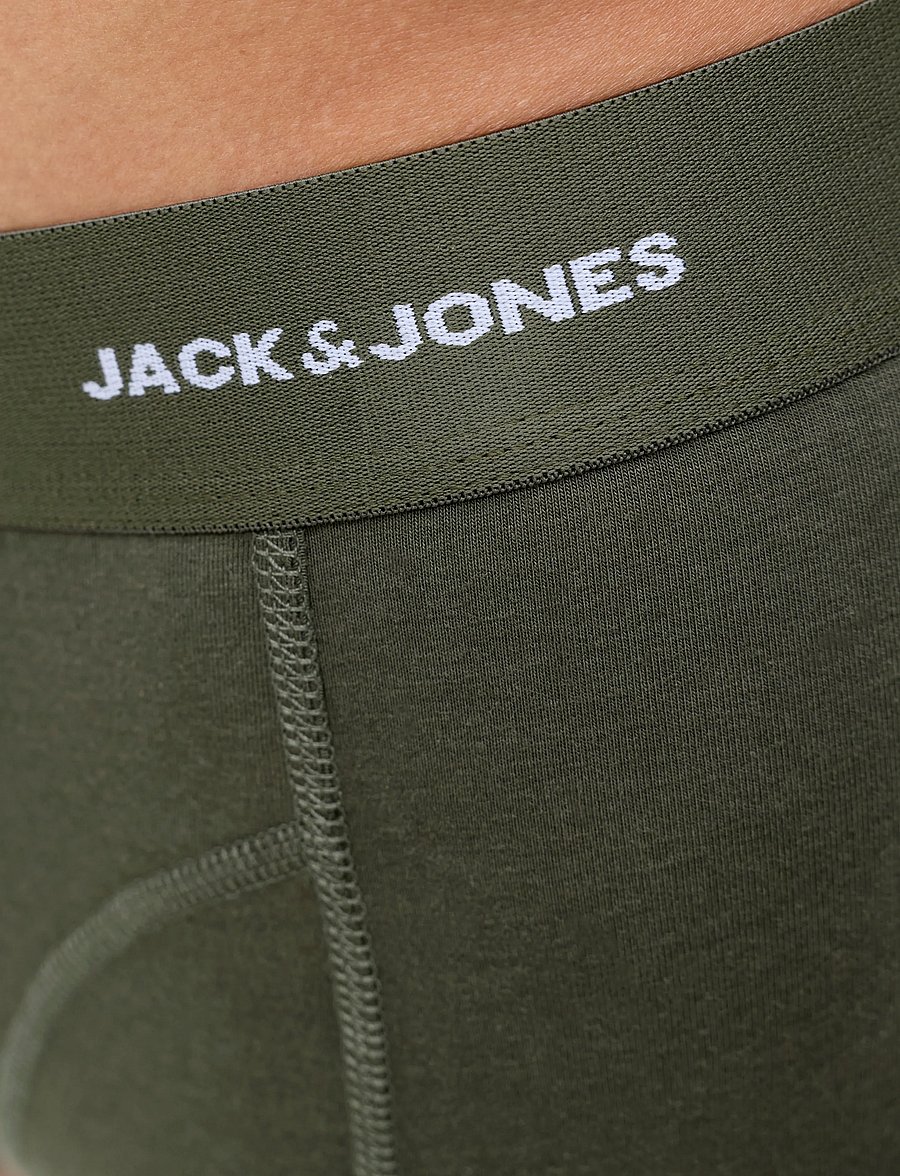 Jack & Jones - JACBASIC BAMBOO TRUNKS 3 PACK NOOS - multipakk aluspüksid - forest night - 4