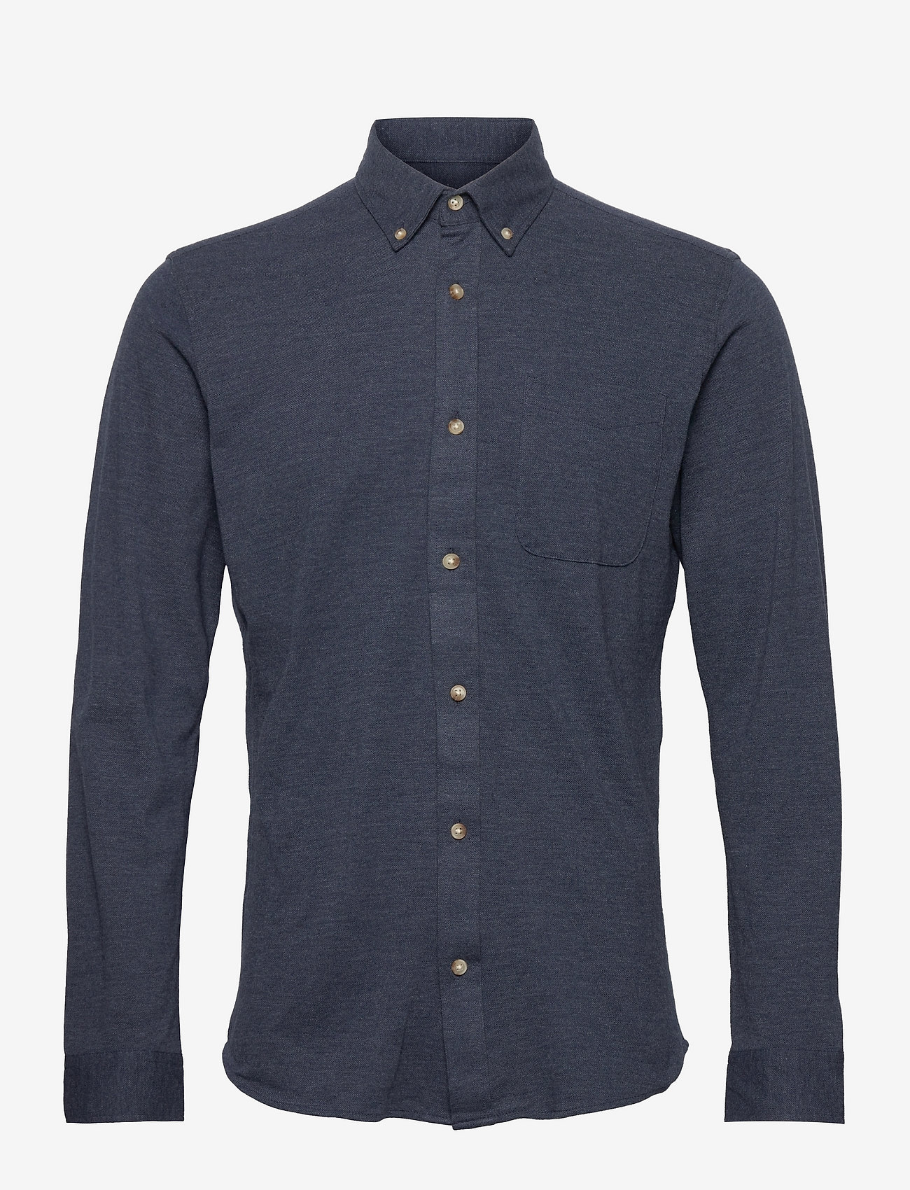 Jack & Jones - JJPIQUE MELANGE SHIRT L/S - navy blazer - 0