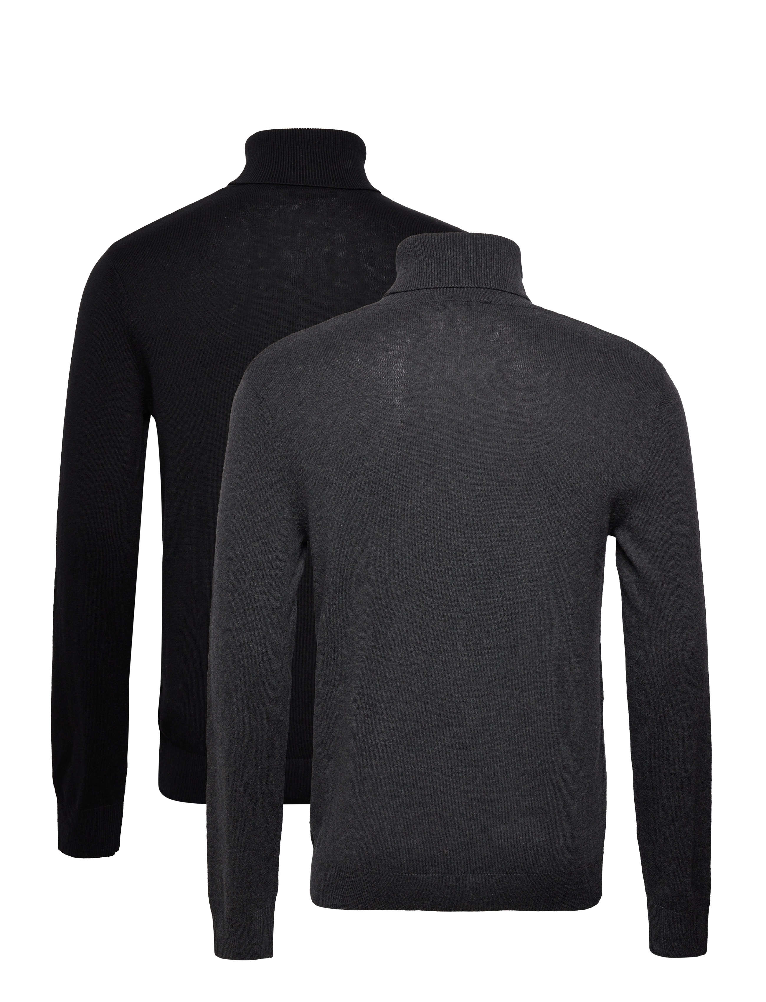 Jack & Jones - JJEEMIL KNIT ROLL NECK 2PK MP - black - 1