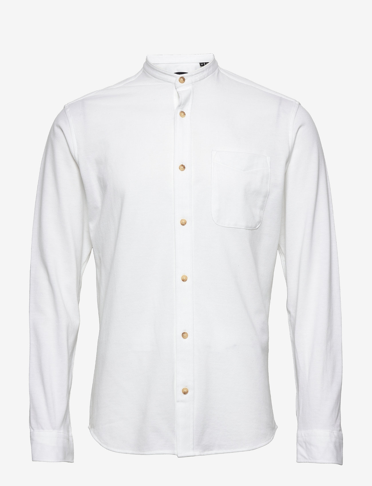 Jack & Jones - JJPIQUE BAND MELANGE SHIRT L/S - white - 0