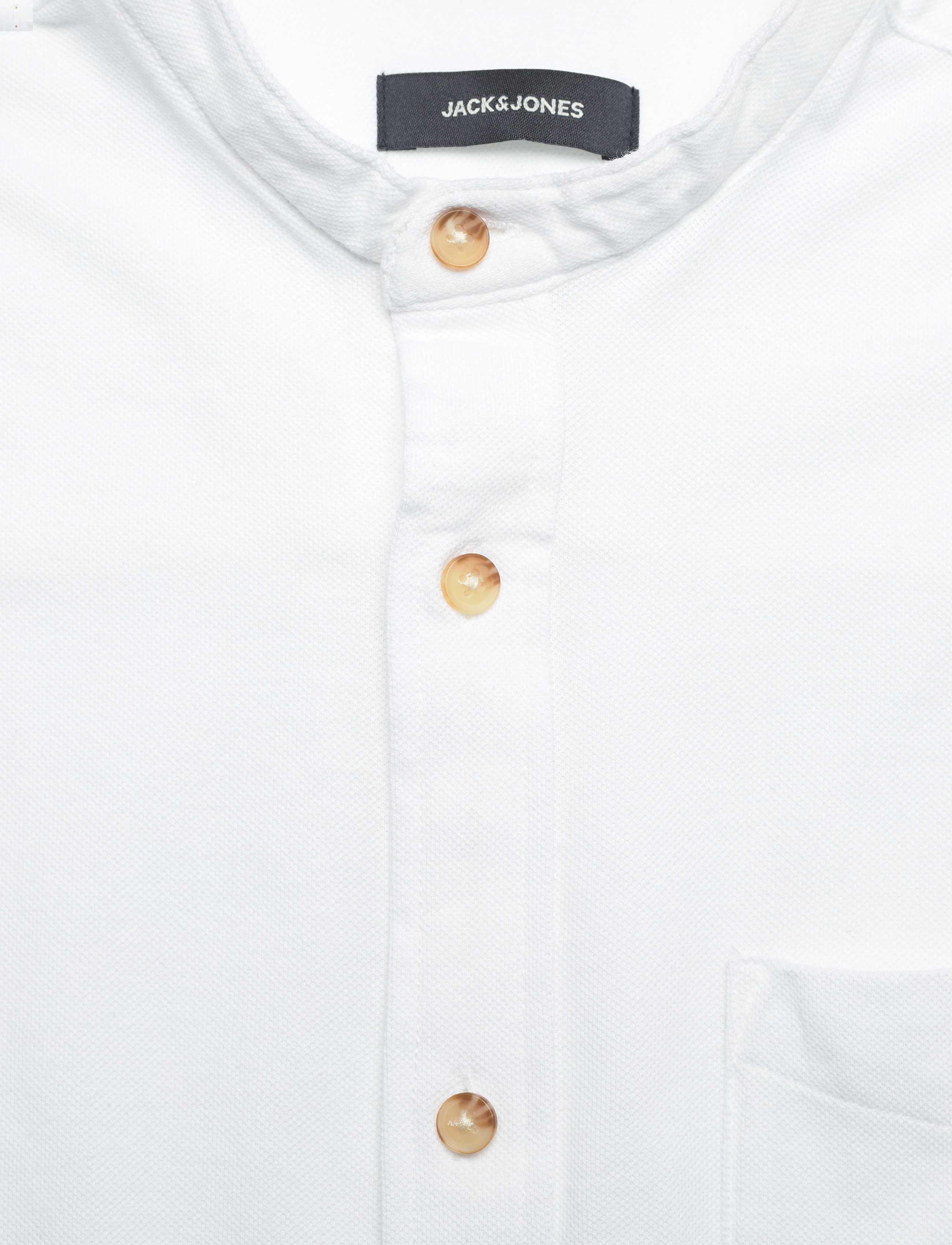Jack & Jones - JJPIQUE BAND MELANGE SHIRT L/S - white - 2