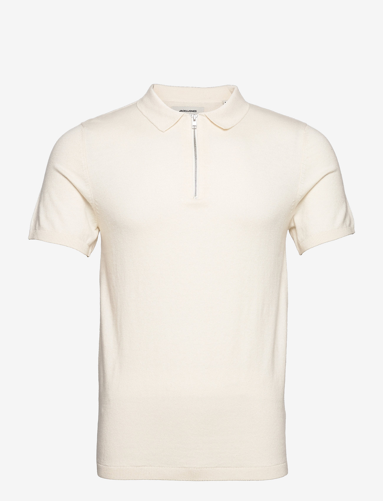 Jack & Jones - JJEMIL KNIT ZIP POLO - cloud dancer - 0