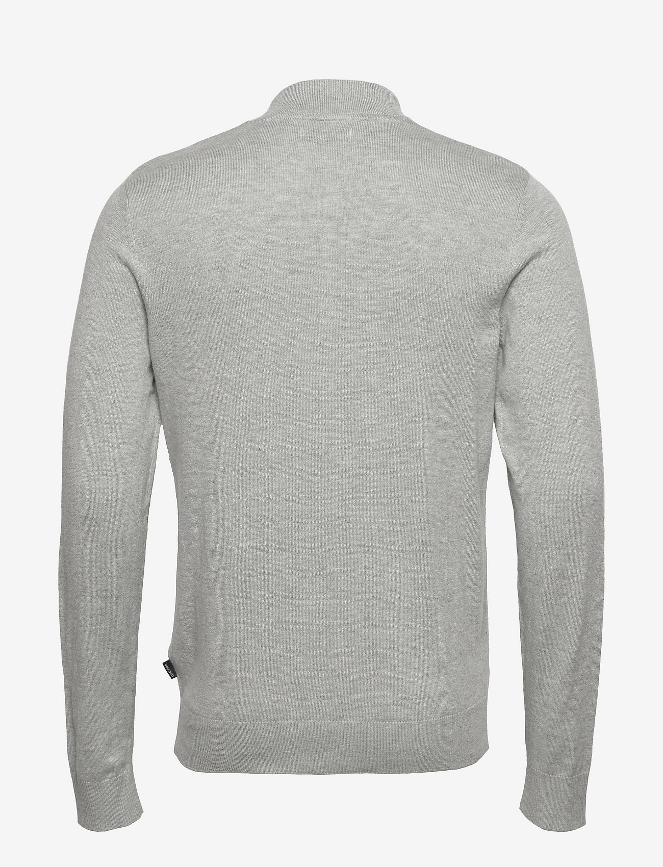 Jack & Jones - JJEMIL KNIT BASEBALL CARDIGAN - light grey melange - 1