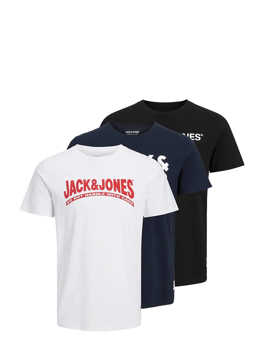 Jack & Jones - JOR30HISTORY TEE SS CREW NECK 3PK MP - kurzärmelig - navy blazer - 0