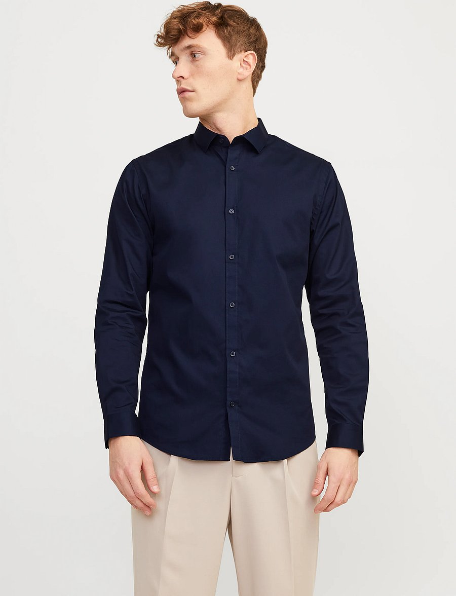 Jack & Jones - JPRBLACARDIFF SHIRT L/S NOOS - formal shirts - navy blazer - 0