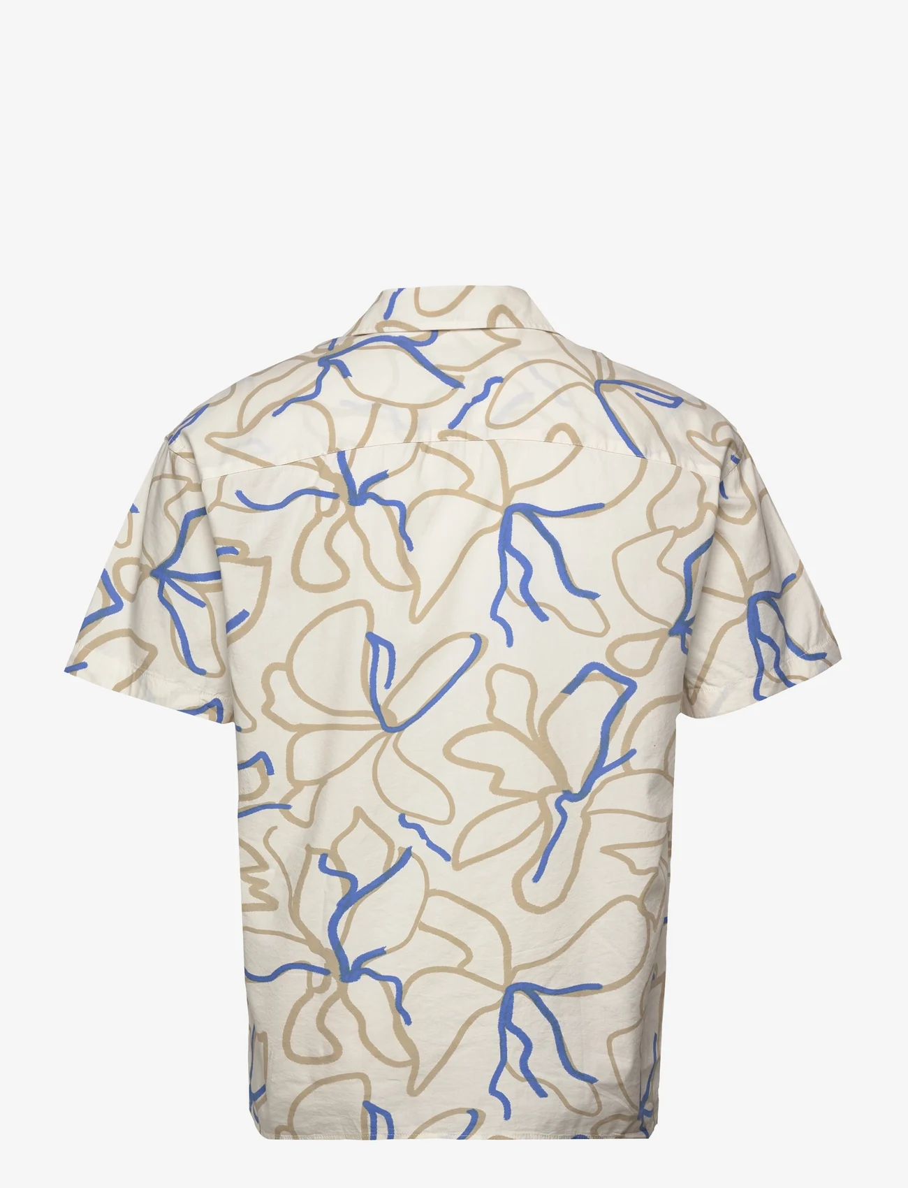 Jack & Jones - JPRBLATROPIC RESORT SHIRT S/S RELAX SN - kortärmade skjortor - marina - 1