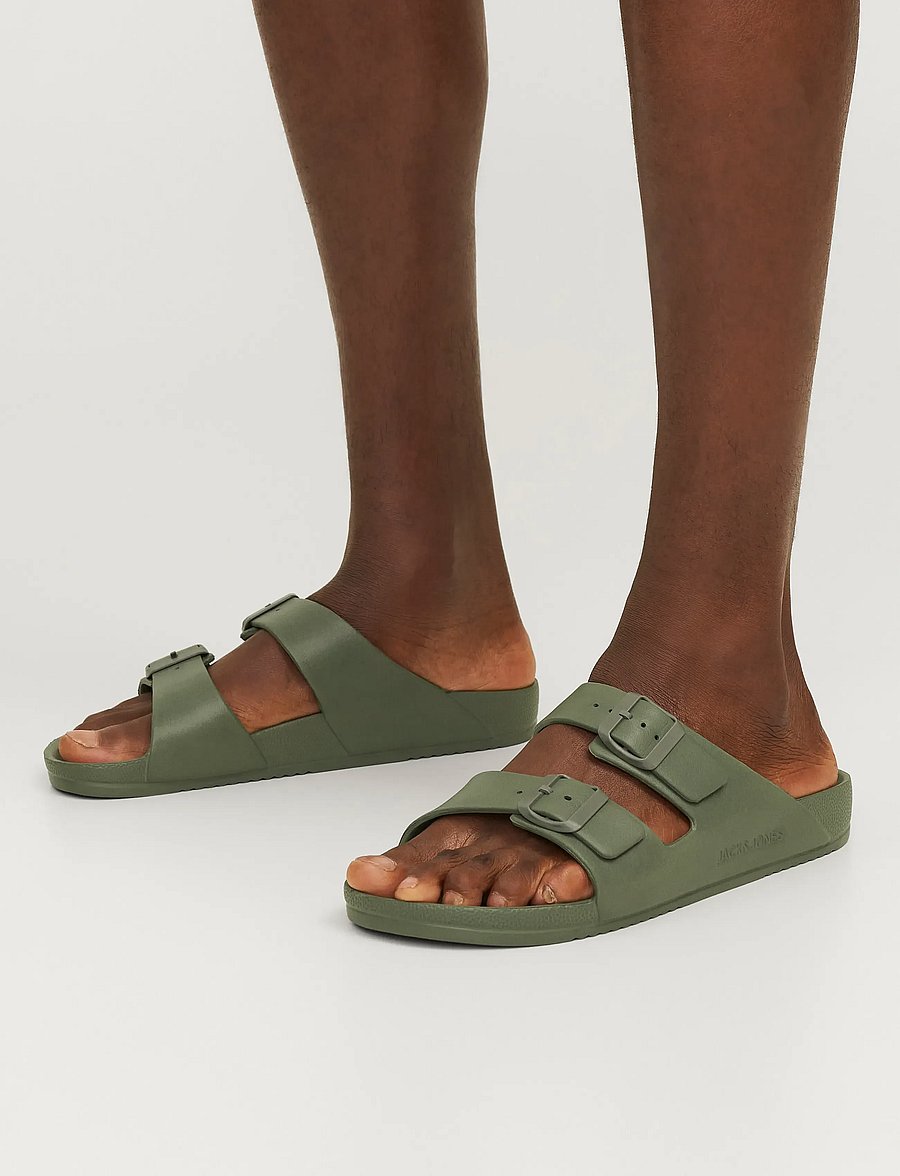 Jack & Jones - JFWCROXTON MOULDED SANDAL NOOS - kollektionen - khaki - 0