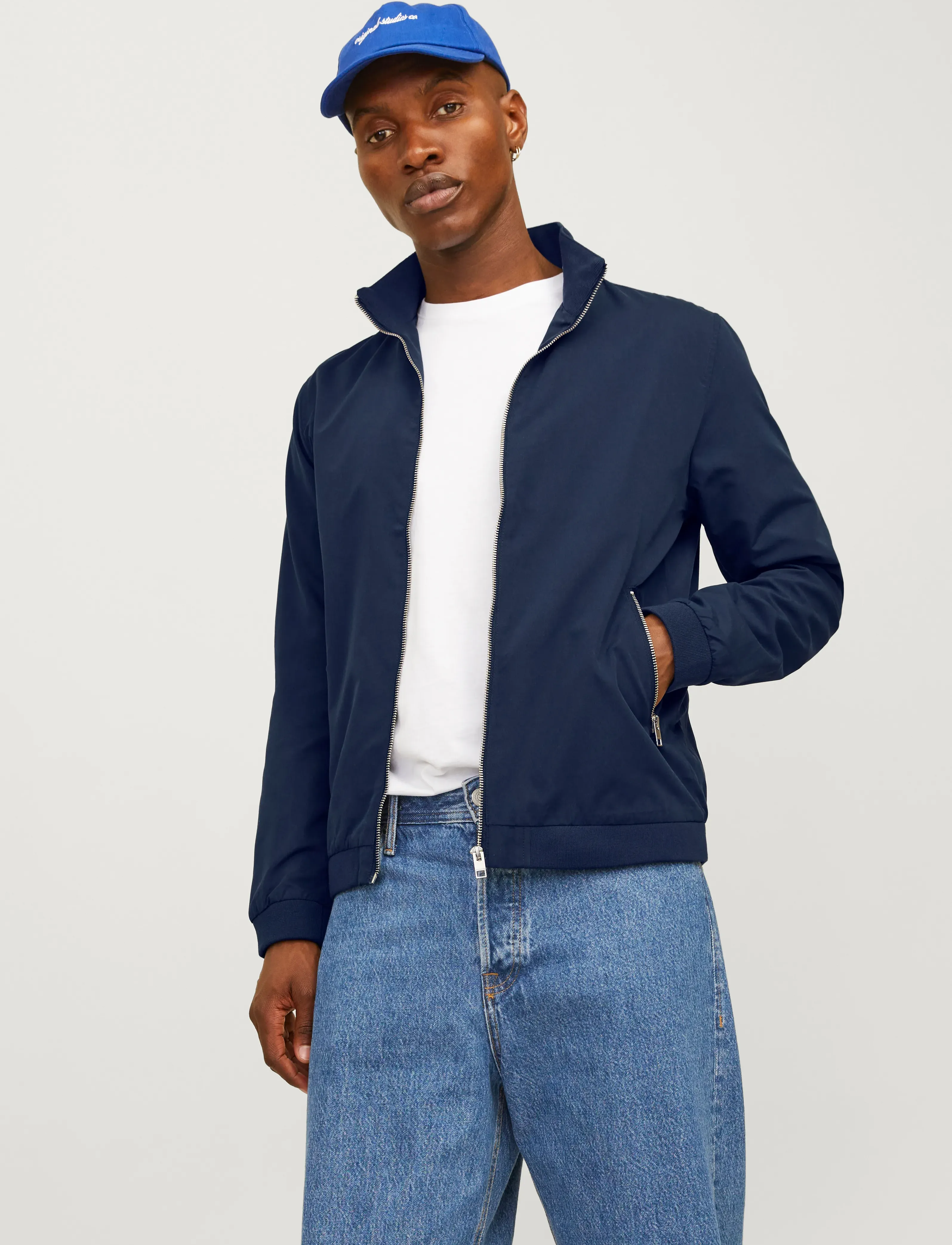 Jack & Jones Jjerush Harrington Bomber Noos, Mænd, Harrington Bomberjakke, Navy, Str: M