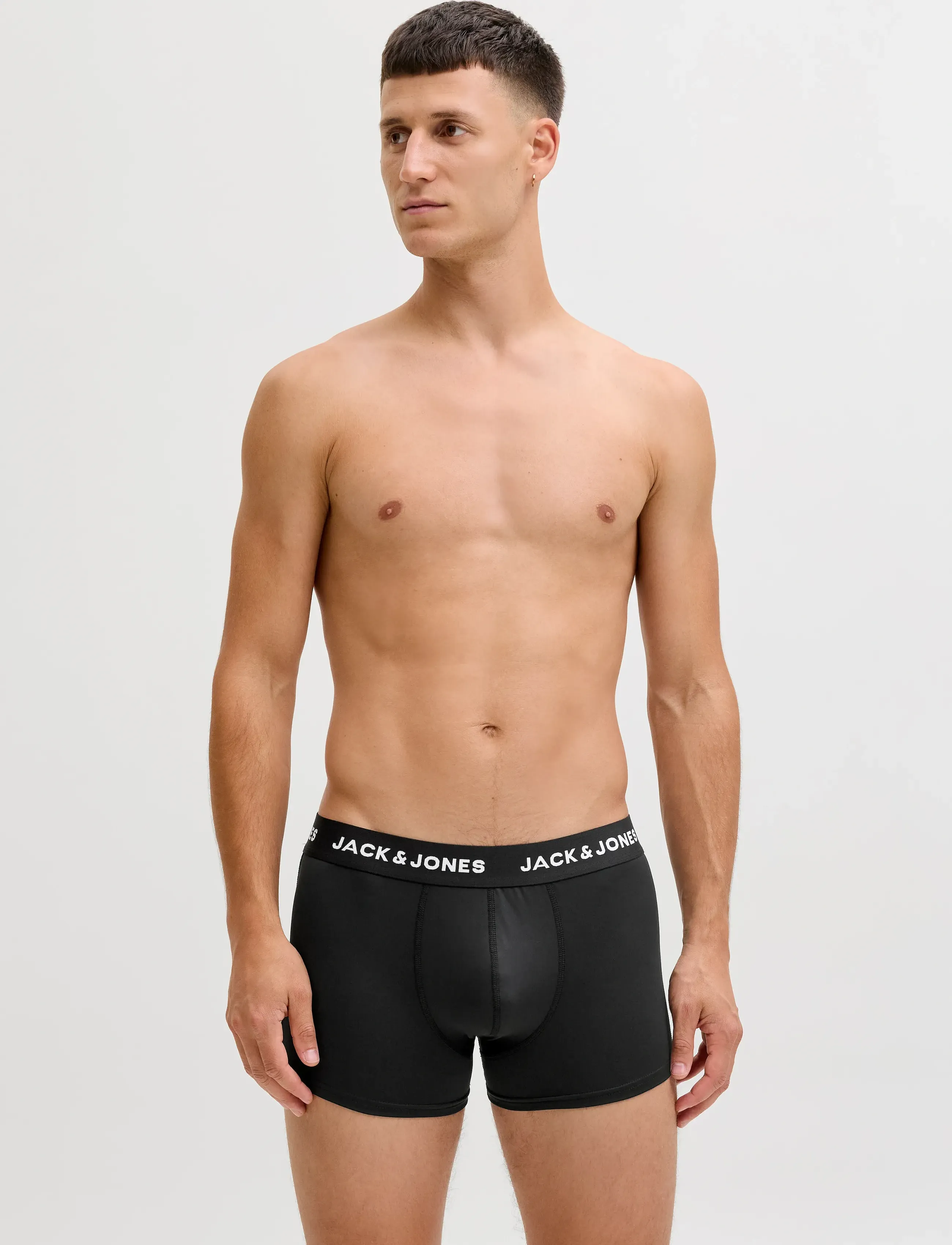 Jack & Jones Jacbase Microfiber Trunks 3-Pack Noos, L, Black, Undertøj > Boksere, Herre
