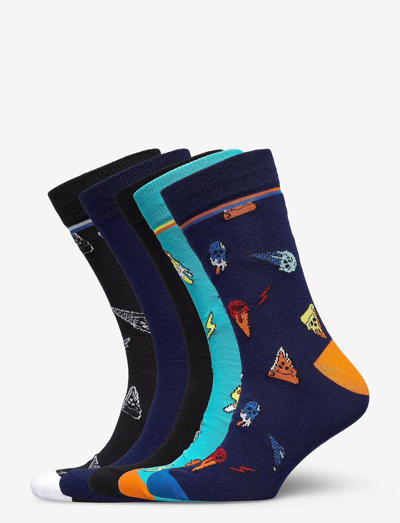 Jack & Jones - JACFLASH FOOD SOCK 5-PACK - black - 0