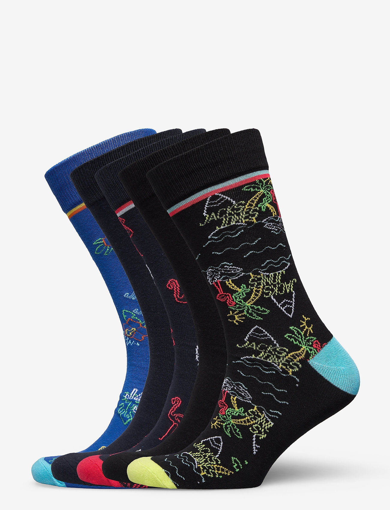 Jack & Jones - JACNEON TROPICAL SOCK 5-PACK - black - 0