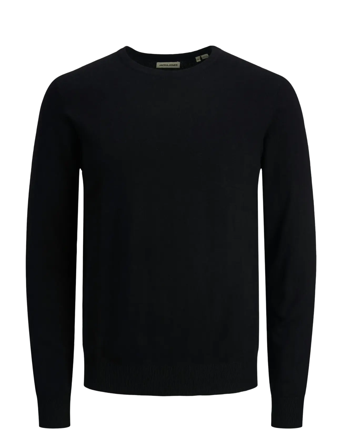 Jack & Jones JJEEMIL KNIT CREW NECK NOOS - Basic-Strickmode - BLACK / black