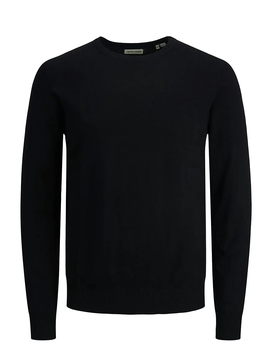 Jack & Jones - JJEEMIL KNIT CREW NECK NOOS - round necks - black - 1