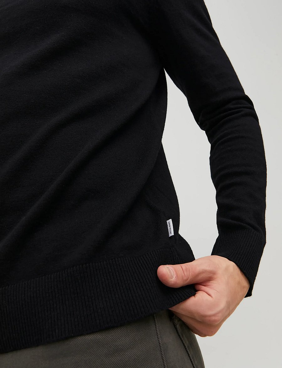 Jack & Jones - JJEEMIL KNIT CREW NECK NOOS - round necks - black - 4