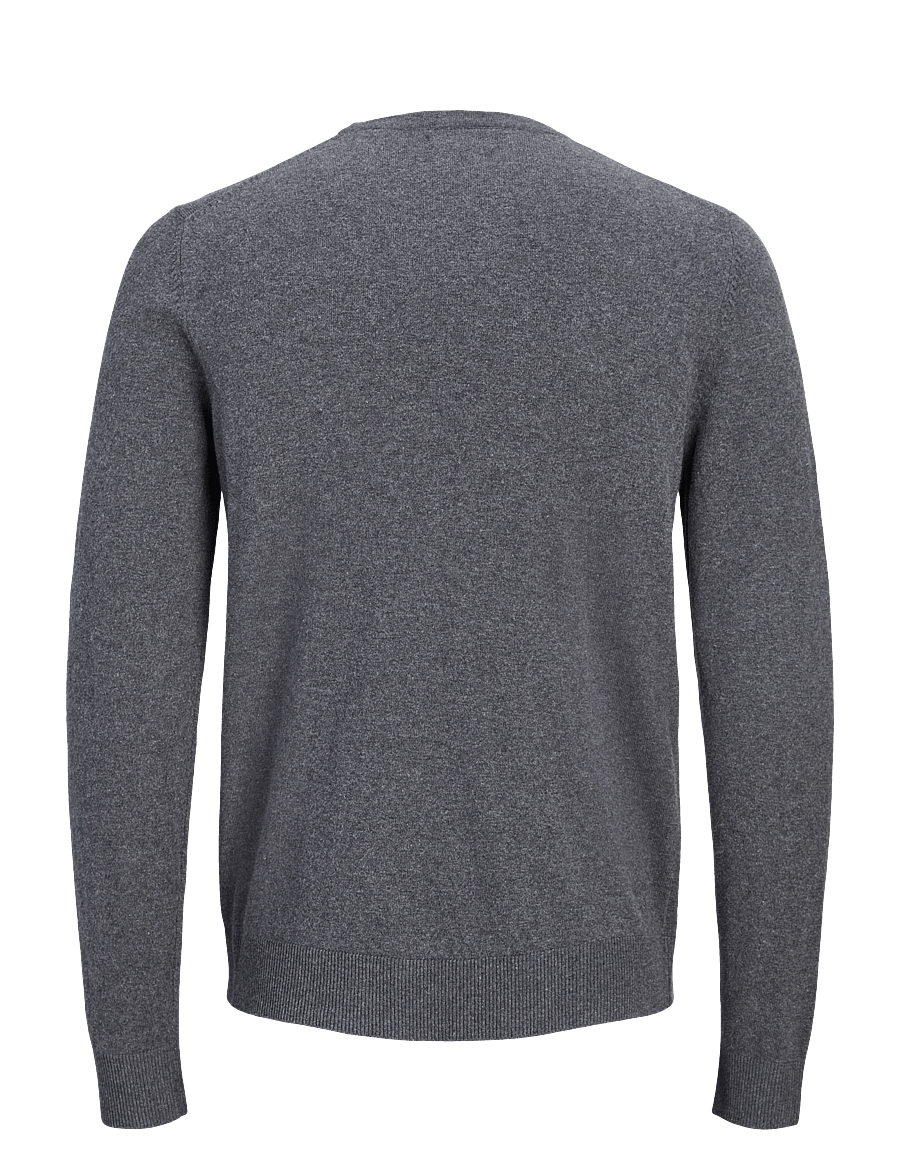 Jack & Jones - JJEEMIL KNIT CREW NECK NOOS - round necks - dark grey melange - 2