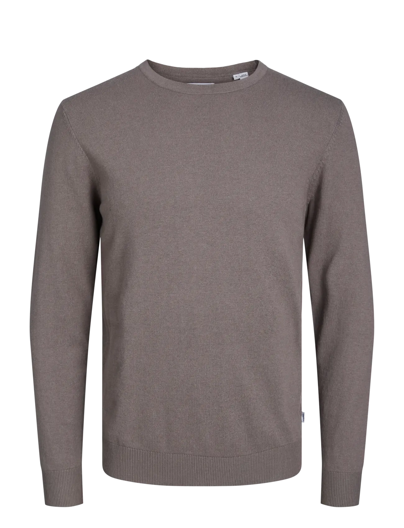 Jack & Jones JJEEMIL KNIT CREW NECK NOOS - Basic-Strickmode - FALCON / brown