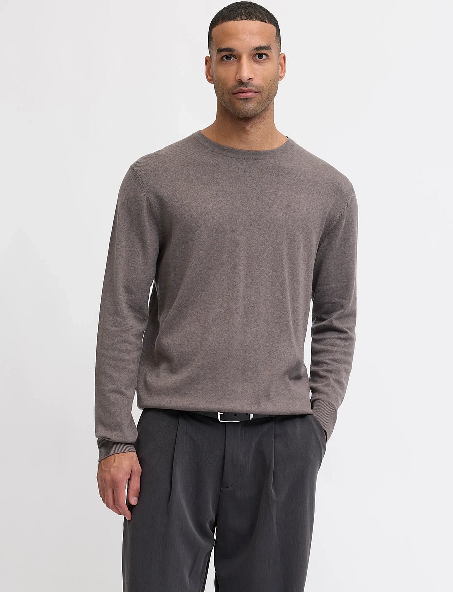 Jack & Jones - JJEEMIL KNIT CREW NECK NOOS - round necks - falcon - 0
