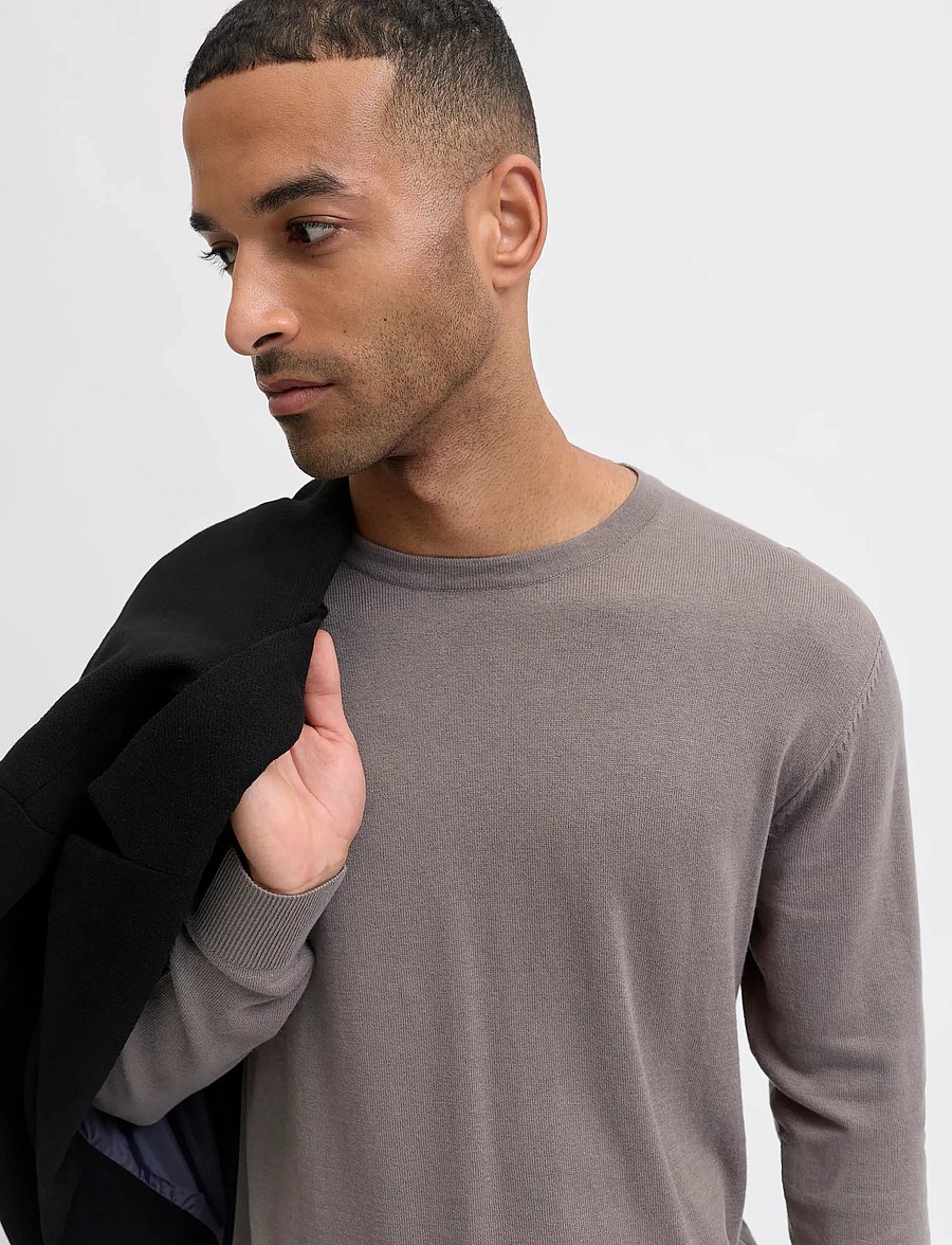 Jack & Jones - JJEEMIL KNIT CREW NECK NOOS - round necks - falcon - 5