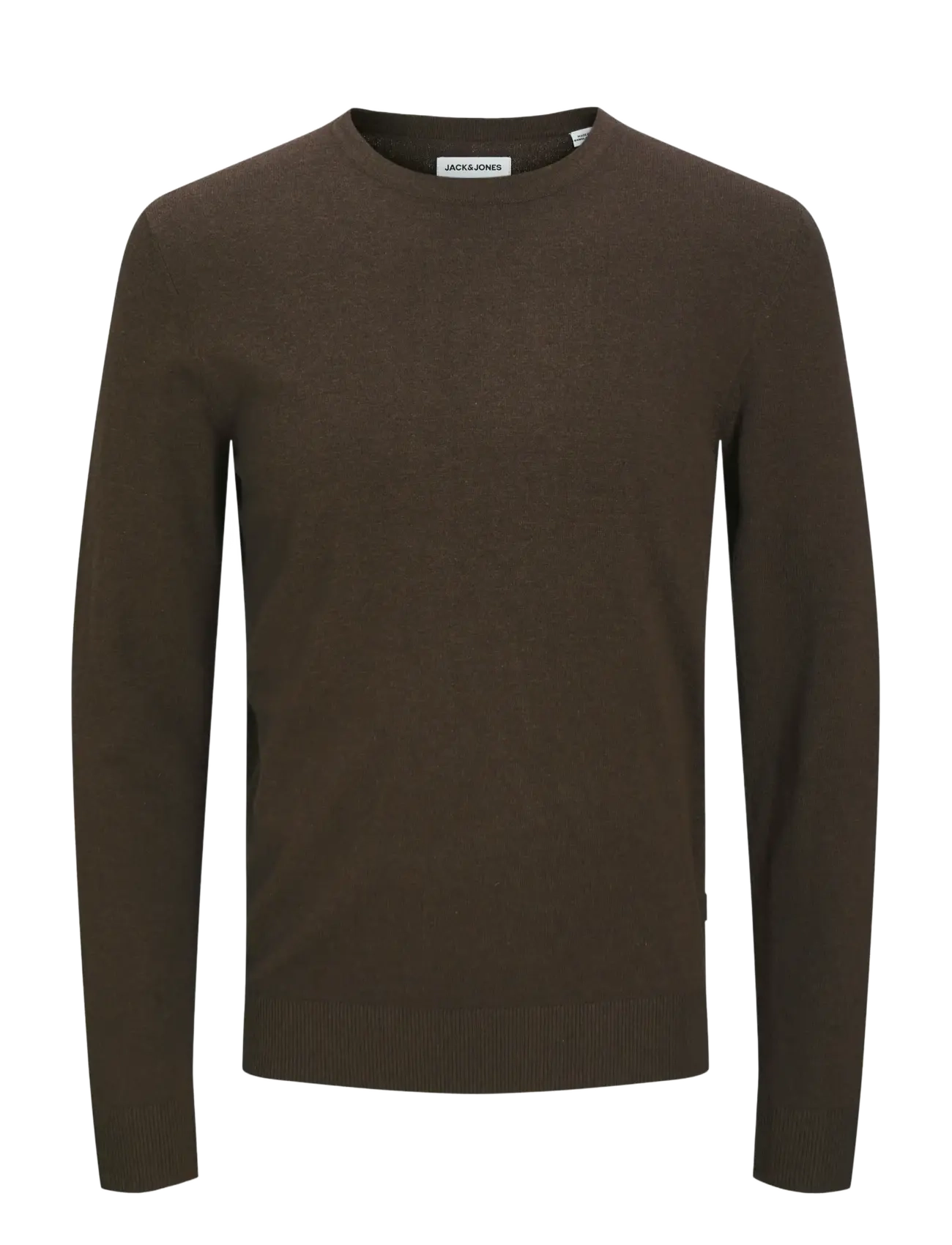 Jack & Jones JJEEMIL KNIT CREW NECK NOOS - Basic-Strickmode - MULCH / brown