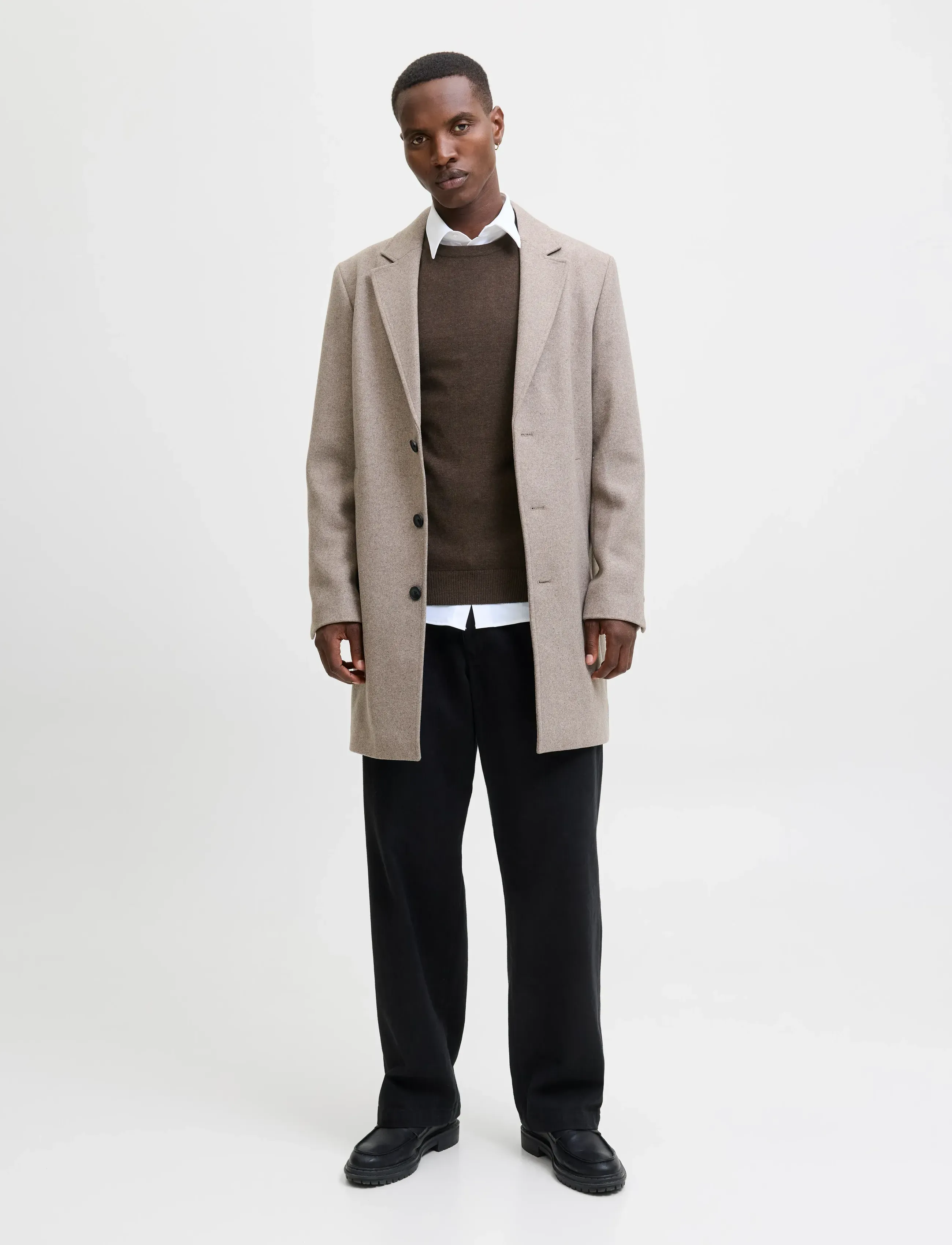 Jack & Jones - JJEEMIL KNIT CREW NECK NOOS - Ümmarguse kaelusega kudumid - mulch - 3