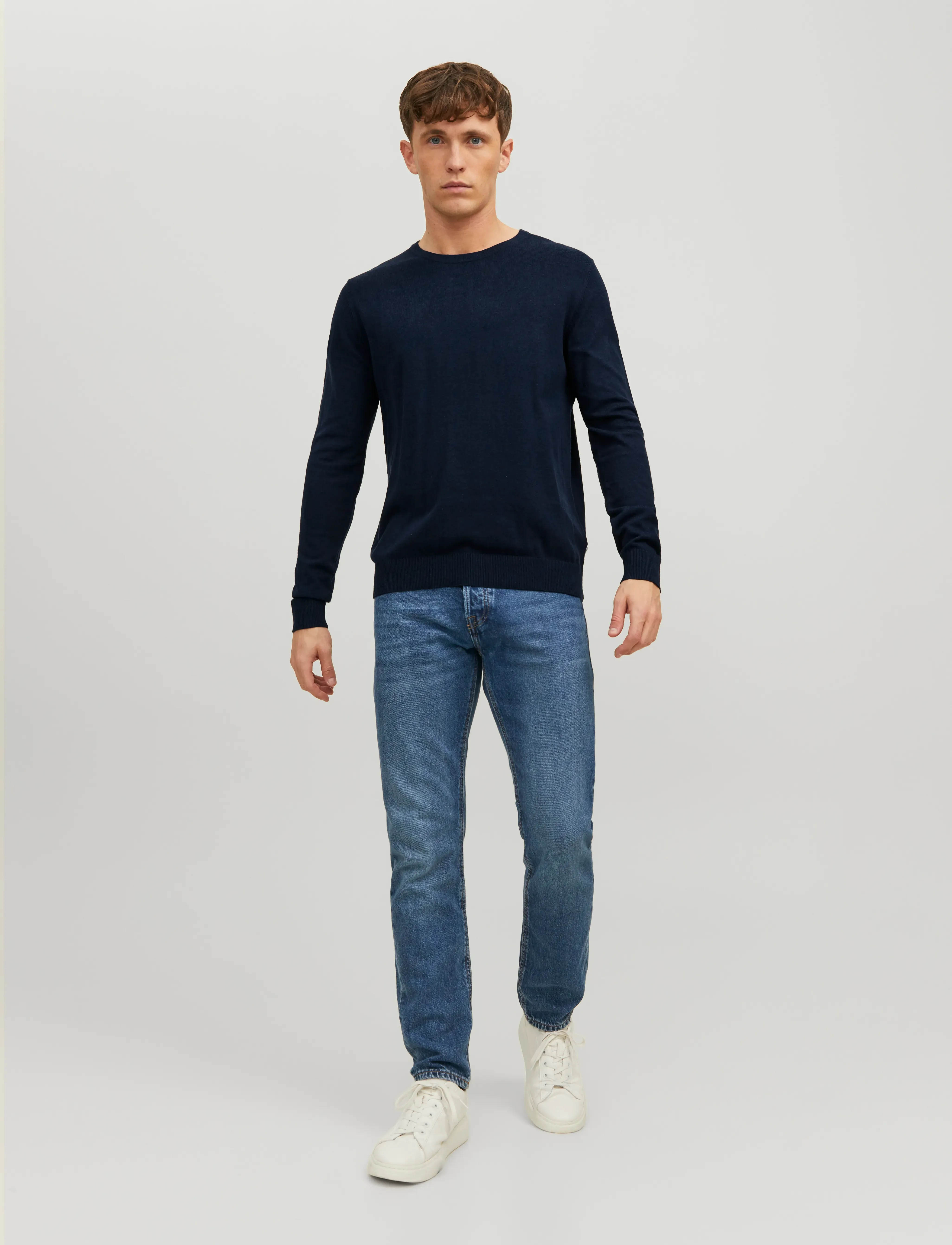 Jack & Jones JJEEMIL KNIT CREW NECK NOOS - Kollektionen - NAVY BLAZER / navy
