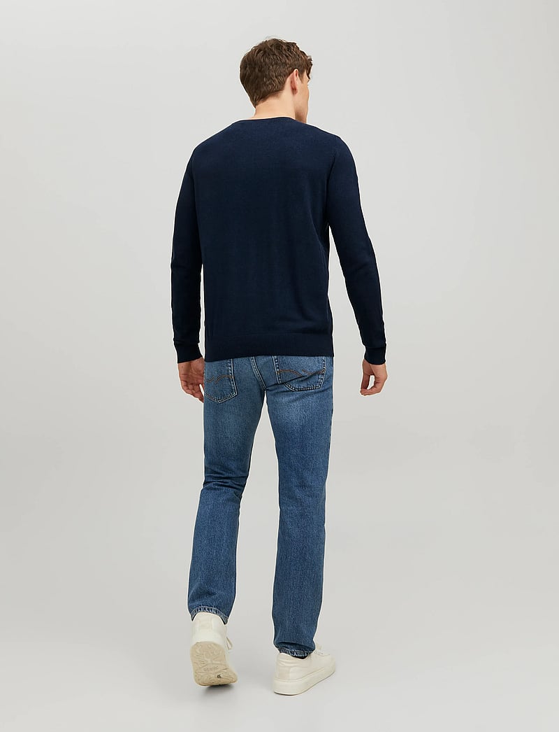 Jack & Jones - JJEEMIL KNIT CREW NECK NOOS - adījumi ar apaļu kakla izgriezumu - navy blazer - 3