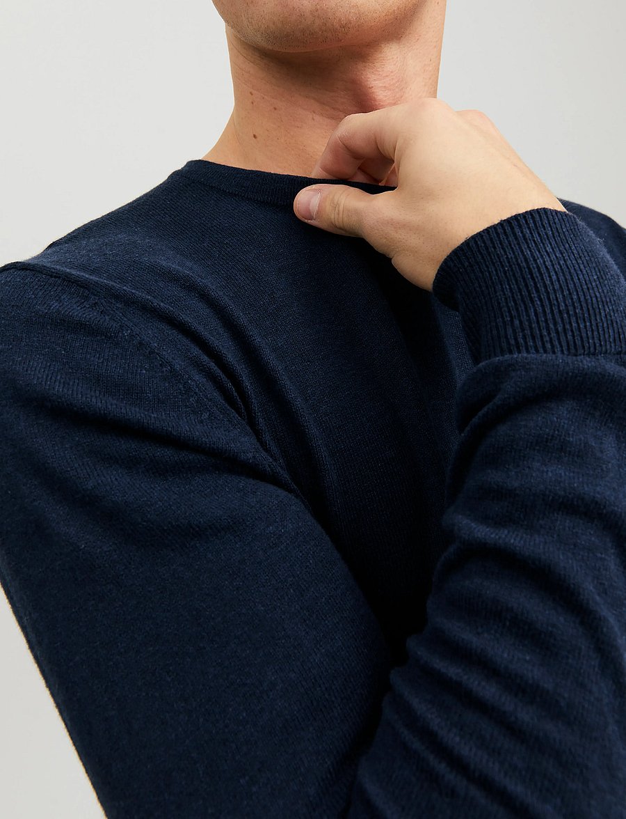 Jack & Jones - JJEEMIL KNIT CREW NECK NOOS - rundhals - navy blazer - 5
